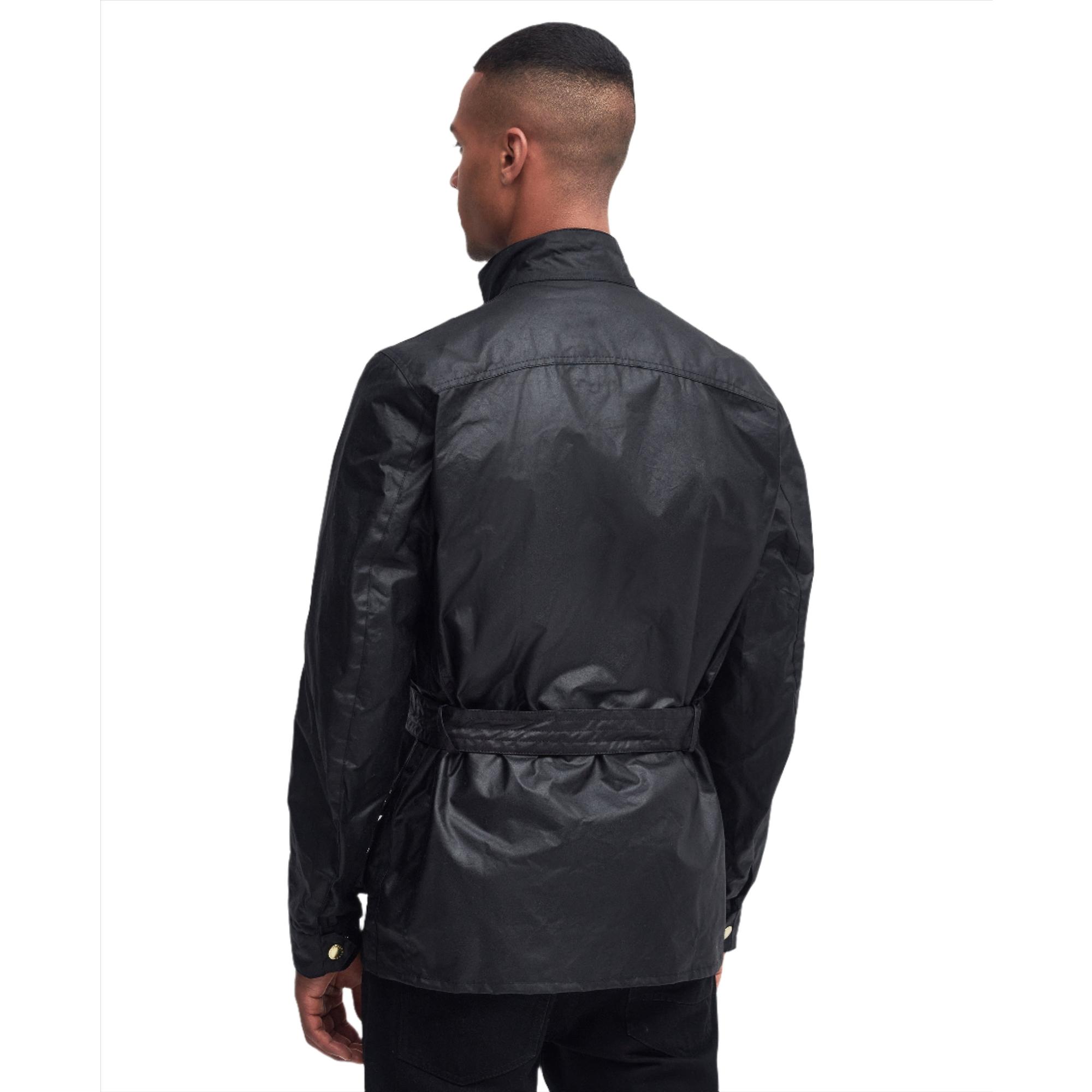 Product image 6 of 9 of Barbour International Men's Union Jack Wax Jacket - Black