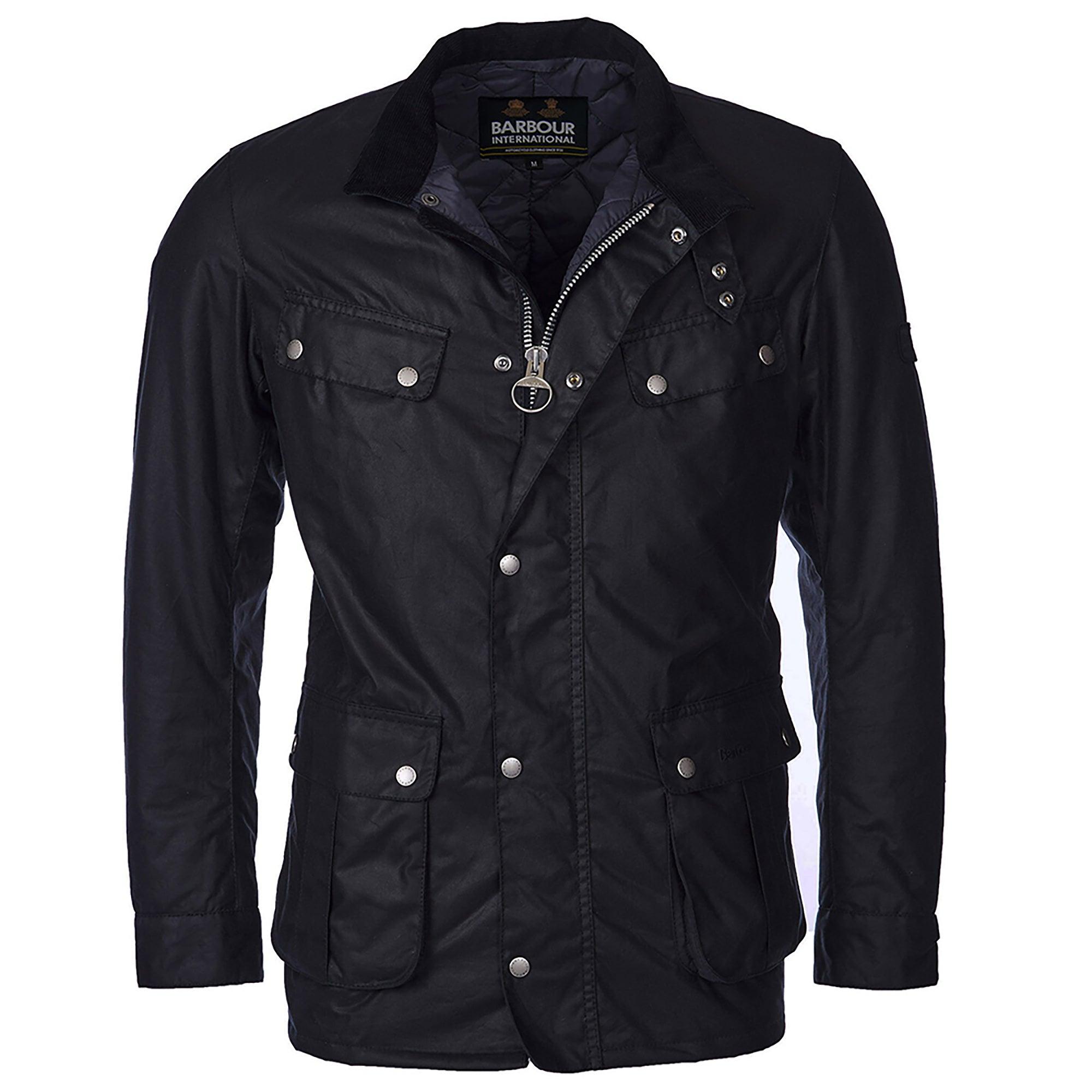 Product image 1 of 7 of Barbour International Men's Duke Wax Jacket - Navy