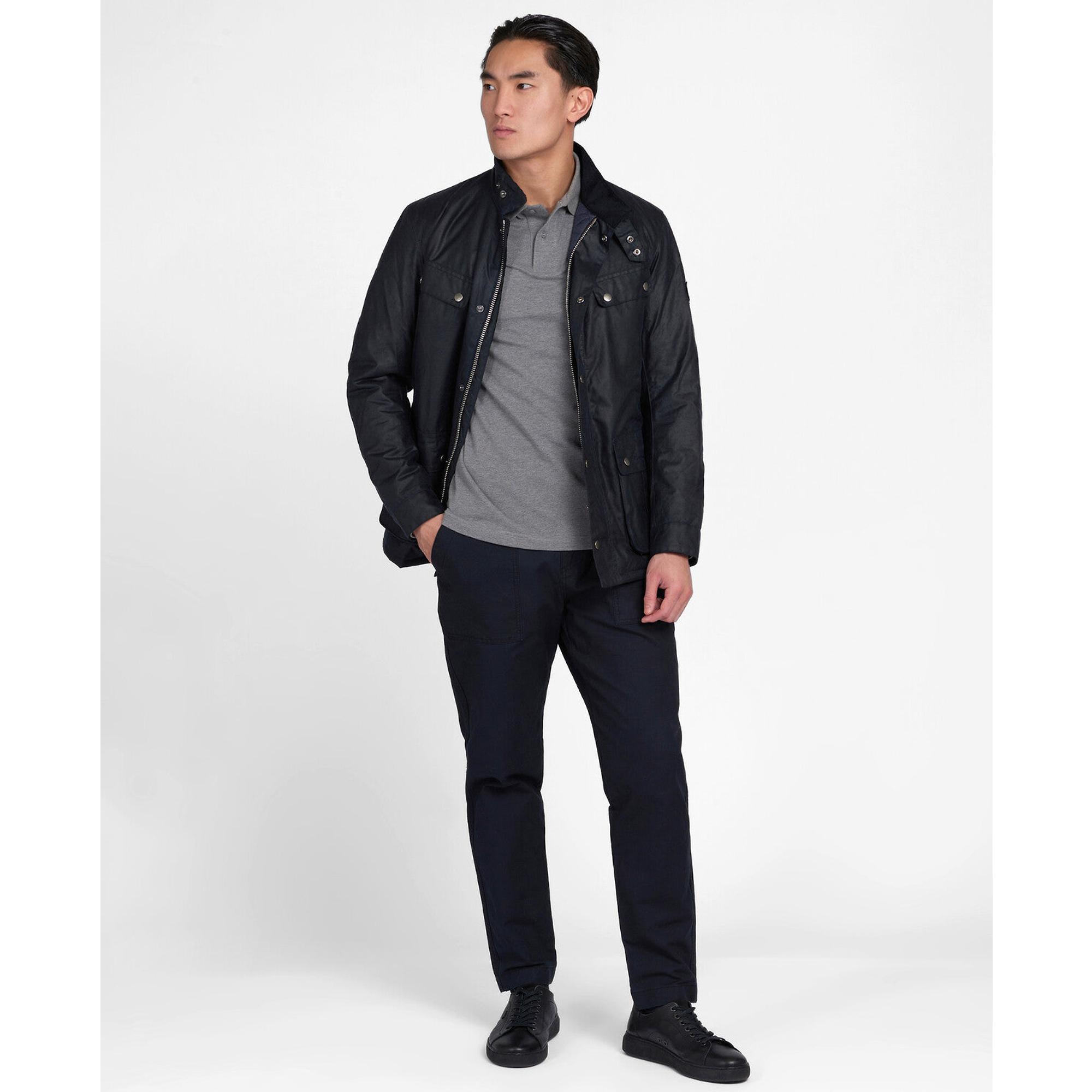 Product image 3 of 7 of Barbour International Men's Duke Wax Jacket - Navy