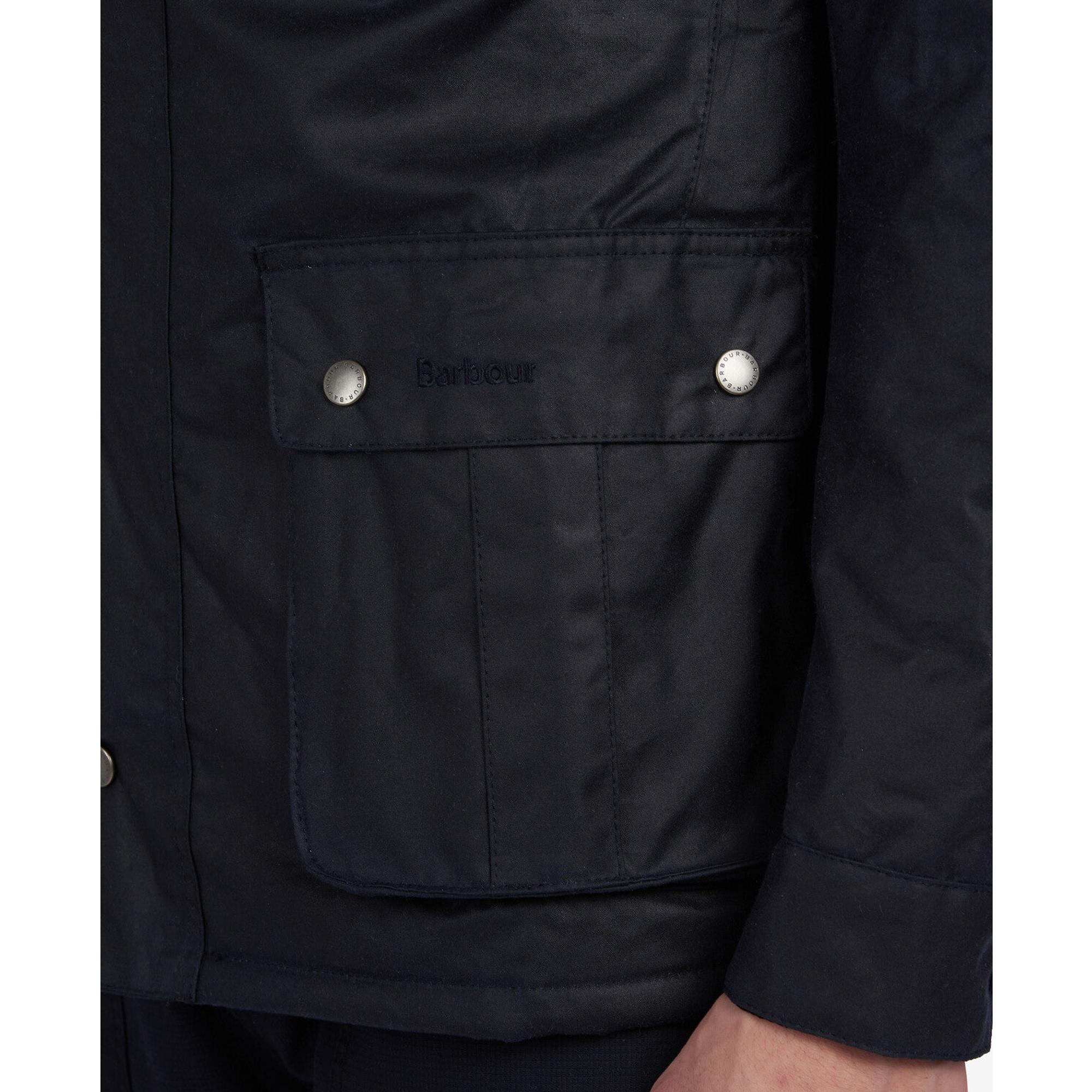 Product image 7 of 7 of Barbour International Men's Duke Wax Jacket - Navy