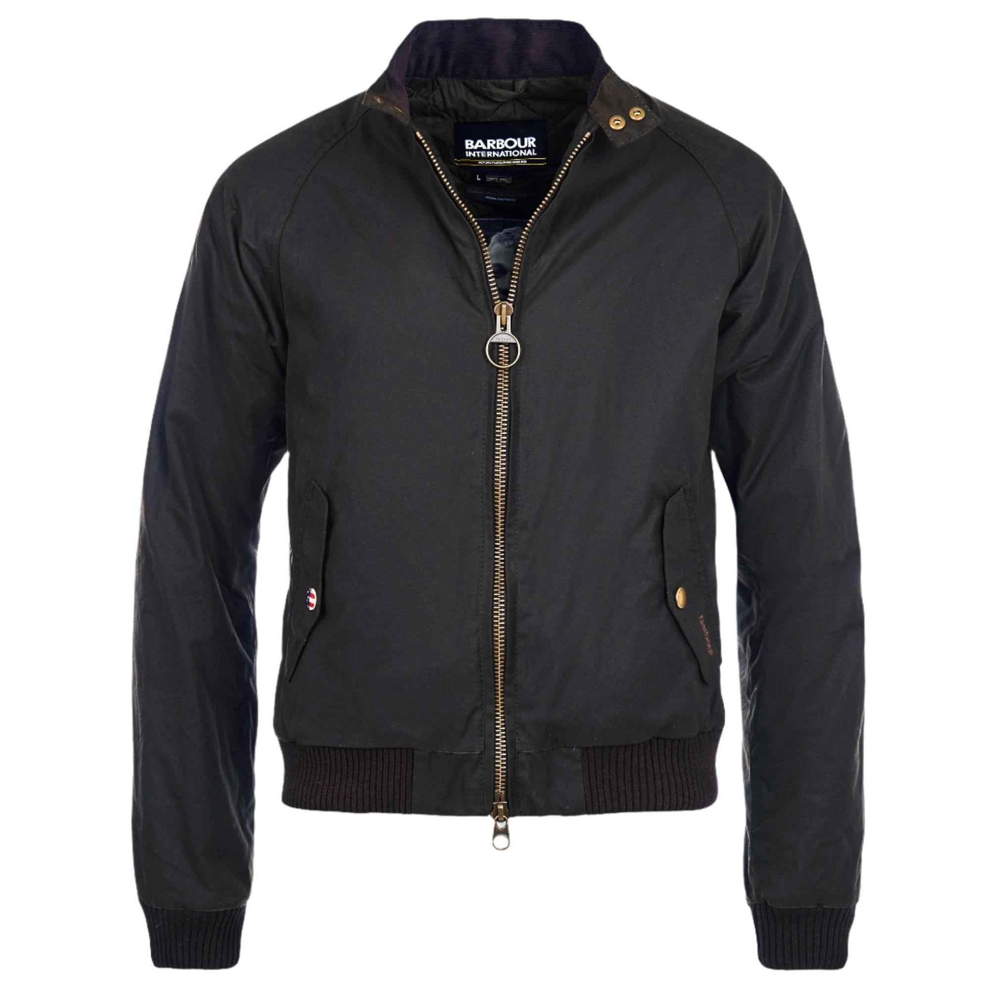 Product image 1 of 8 of Barbour International Men's Steve McQueen Merchant Wax Jacket - Olive