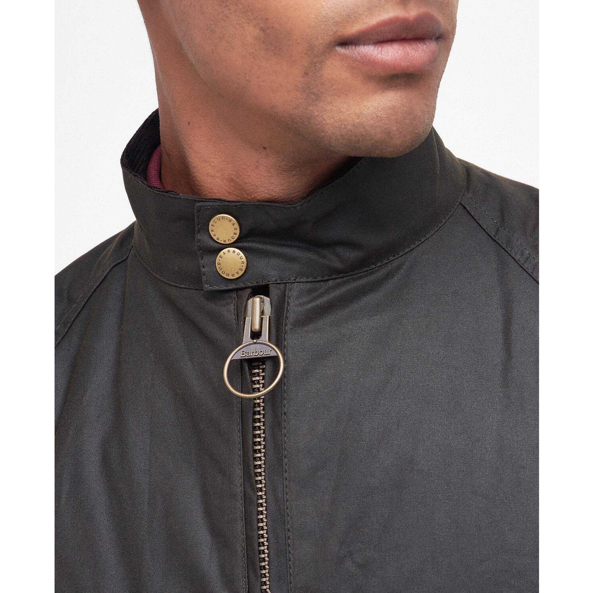 Product image 6 of 8 of Barbour International Men's Steve McQueen Merchant Wax Jacket - Olive