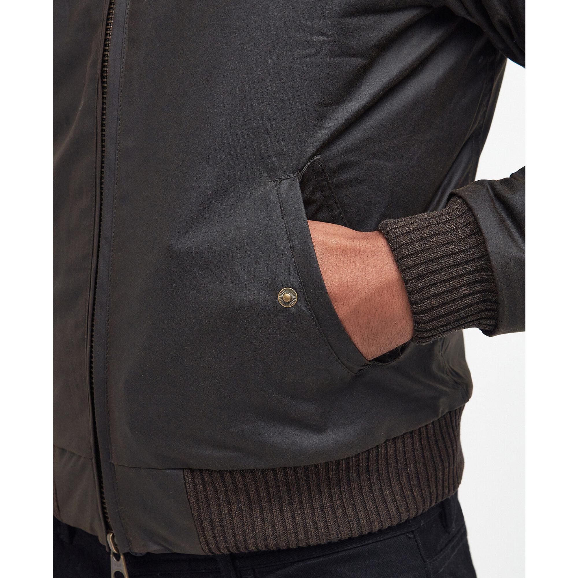 Product image 7 of 8 of Barbour International Men's Steve McQueen Merchant Wax Jacket - Olive