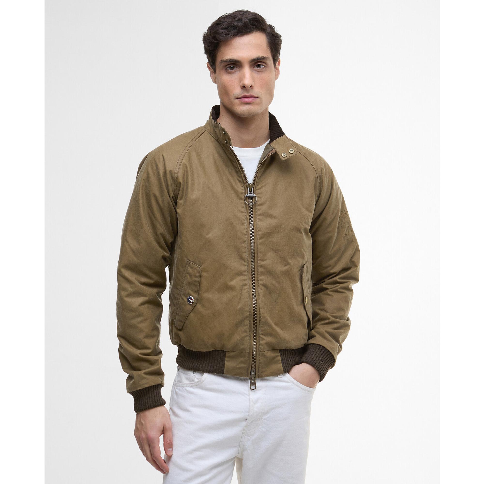 Product image 2 of 9 of Barbour International Men's Steve McQueen Merchant Wax Jacket - Sand
