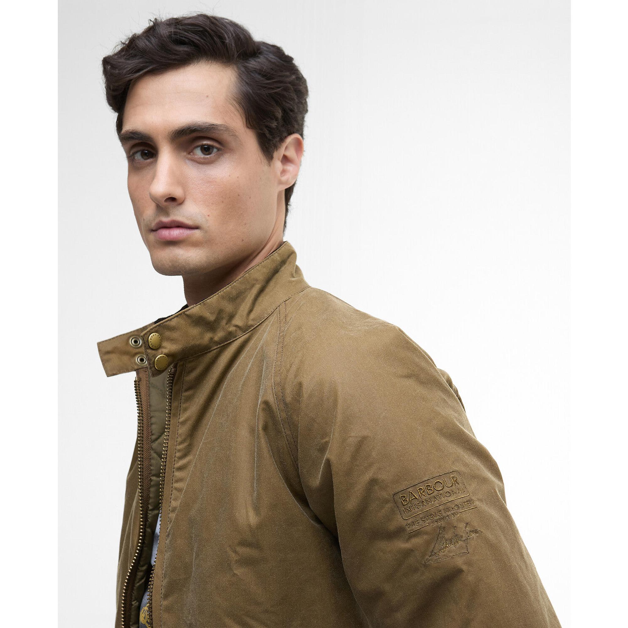 Product image 6 of 9 of Barbour International Men's Steve McQueen Merchant Wax Jacket - Sand