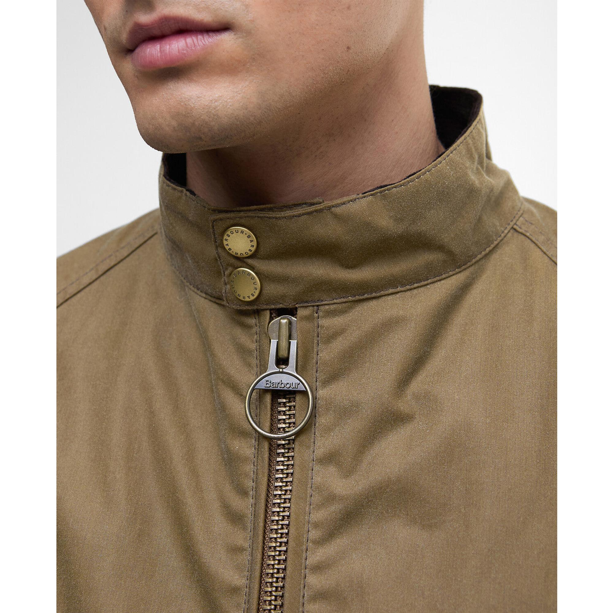 Product image 7 of 9 of Barbour International Men's Steve McQueen Merchant Wax Jacket - Sand