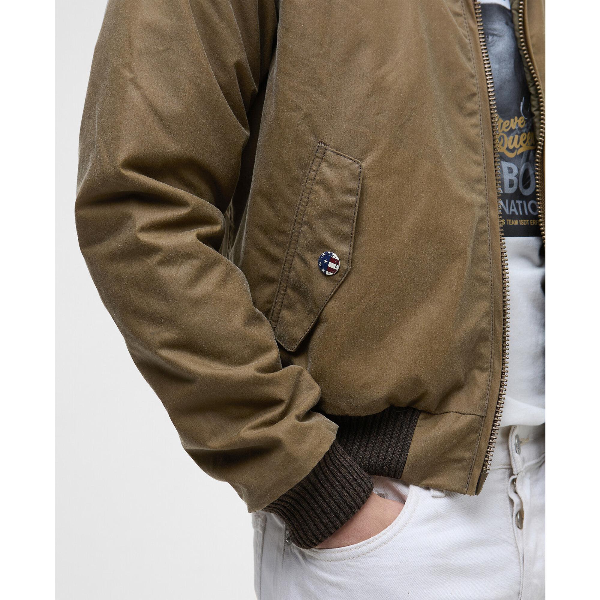 Product image 8 of 9 of Barbour International Men's Steve McQueen Merchant Wax Jacket - Sand