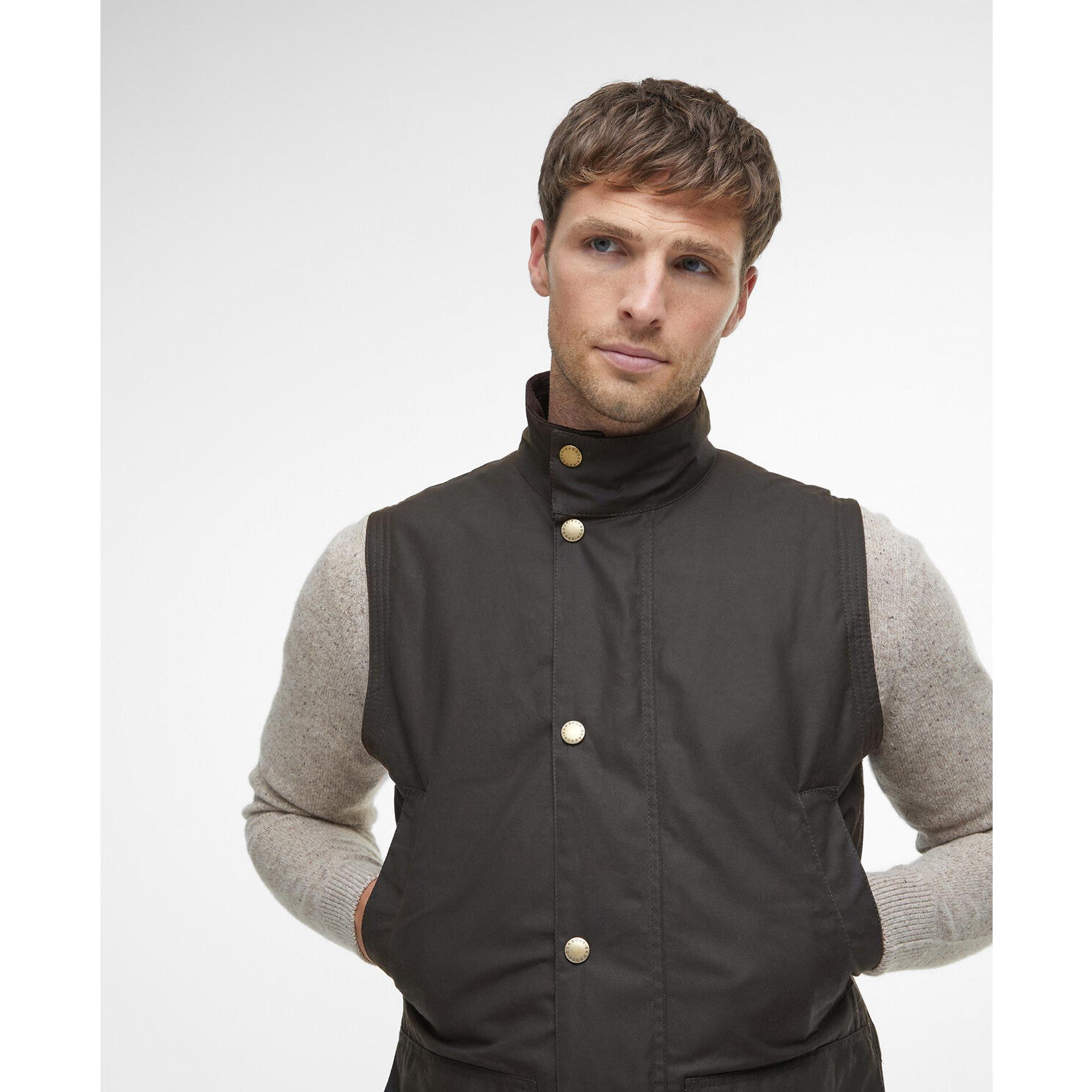 Product image 6 of 9 of Barbour Men's Westmorland Wax Waistcoat - Olive