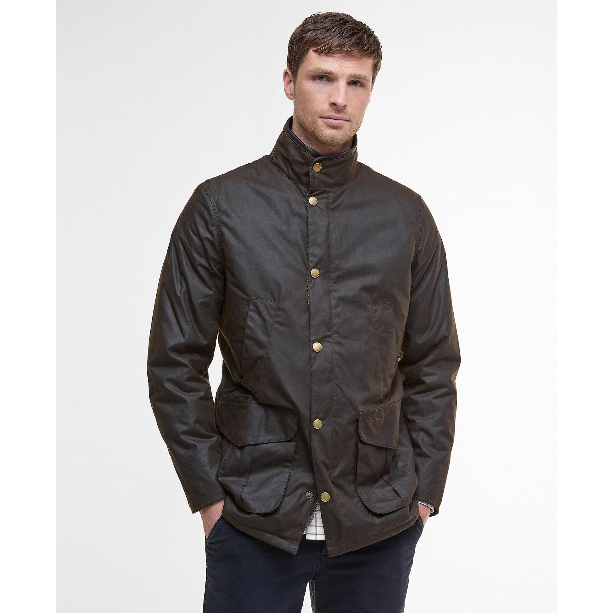 Product image 2 of 9 of Barbour Men's Hereford Wax Jacket - Olive