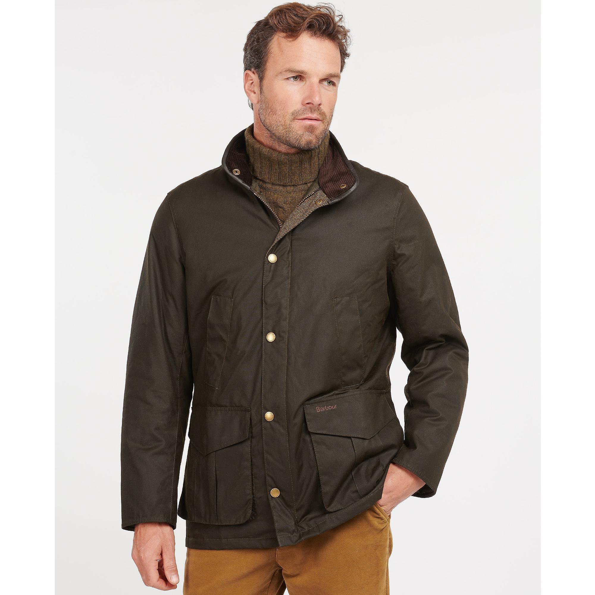 Product image 3 of 5 of Barbour Men's Hereford Wax Jacket - Olive