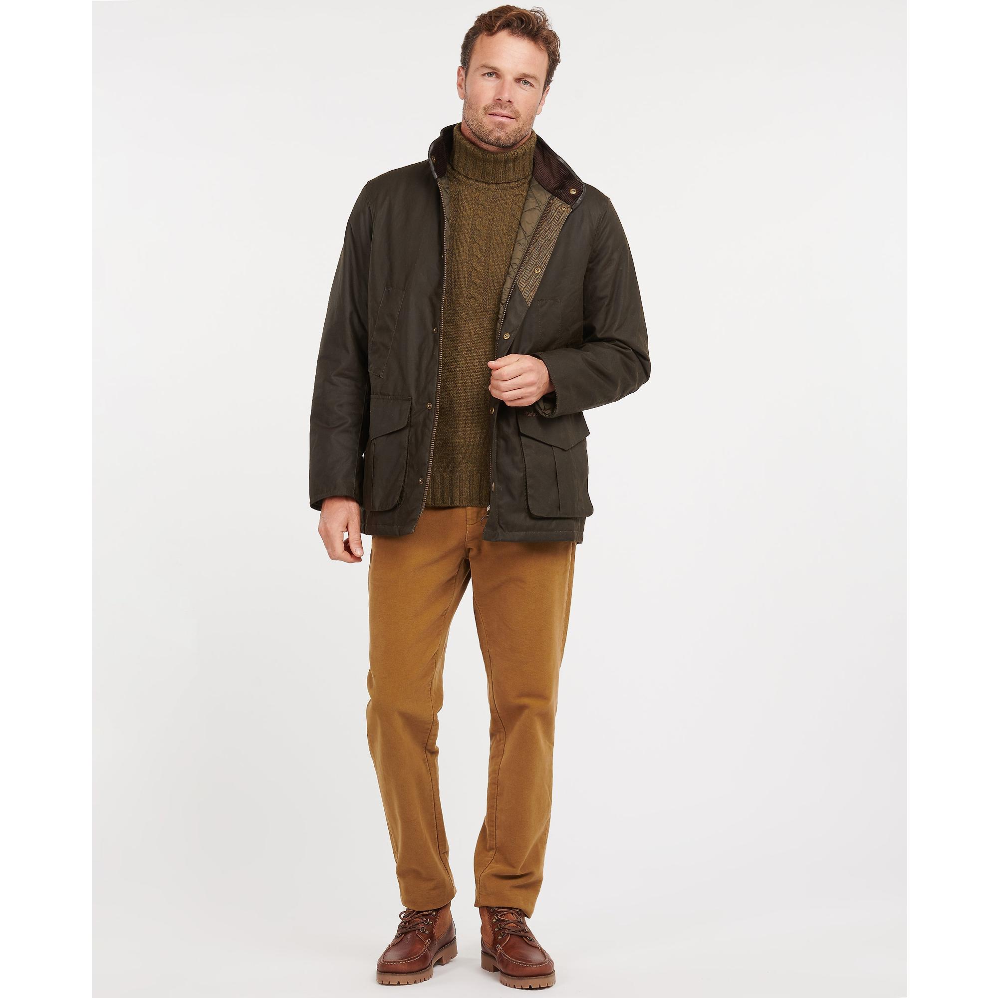 Product image 2 of 5 of Barbour Men's Hereford Wax Jacket - Olive