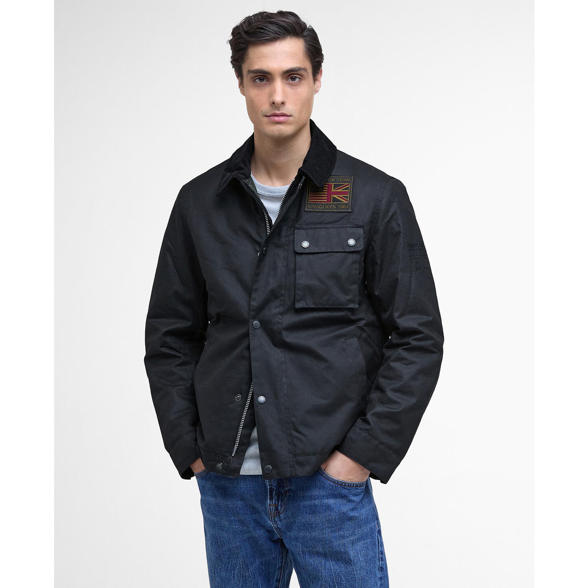 Product image 2 of 7 of Barbour International Men's Steve McQueen Workers Wax Jacket - Black
