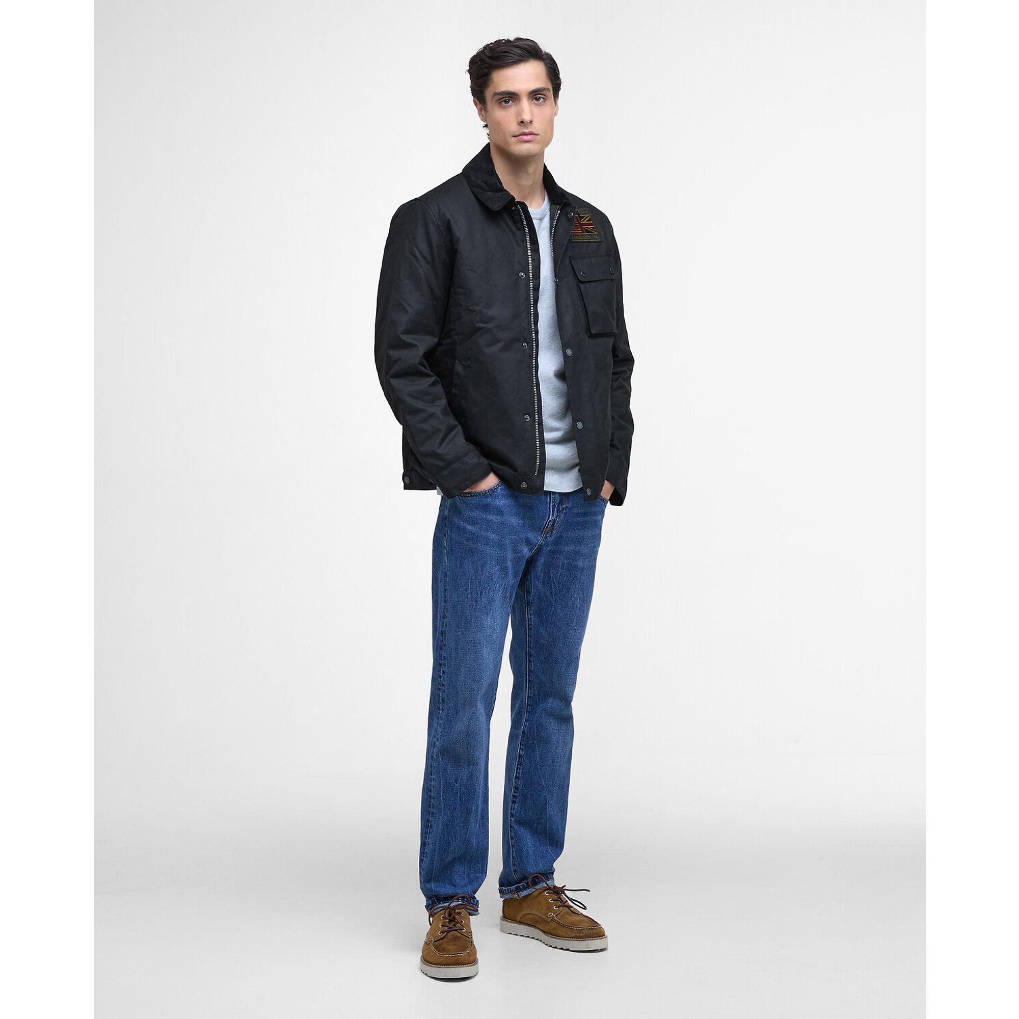 Product image 3 of 7 of Barbour International Men's Steve McQueen Workers Wax Jacket - Black