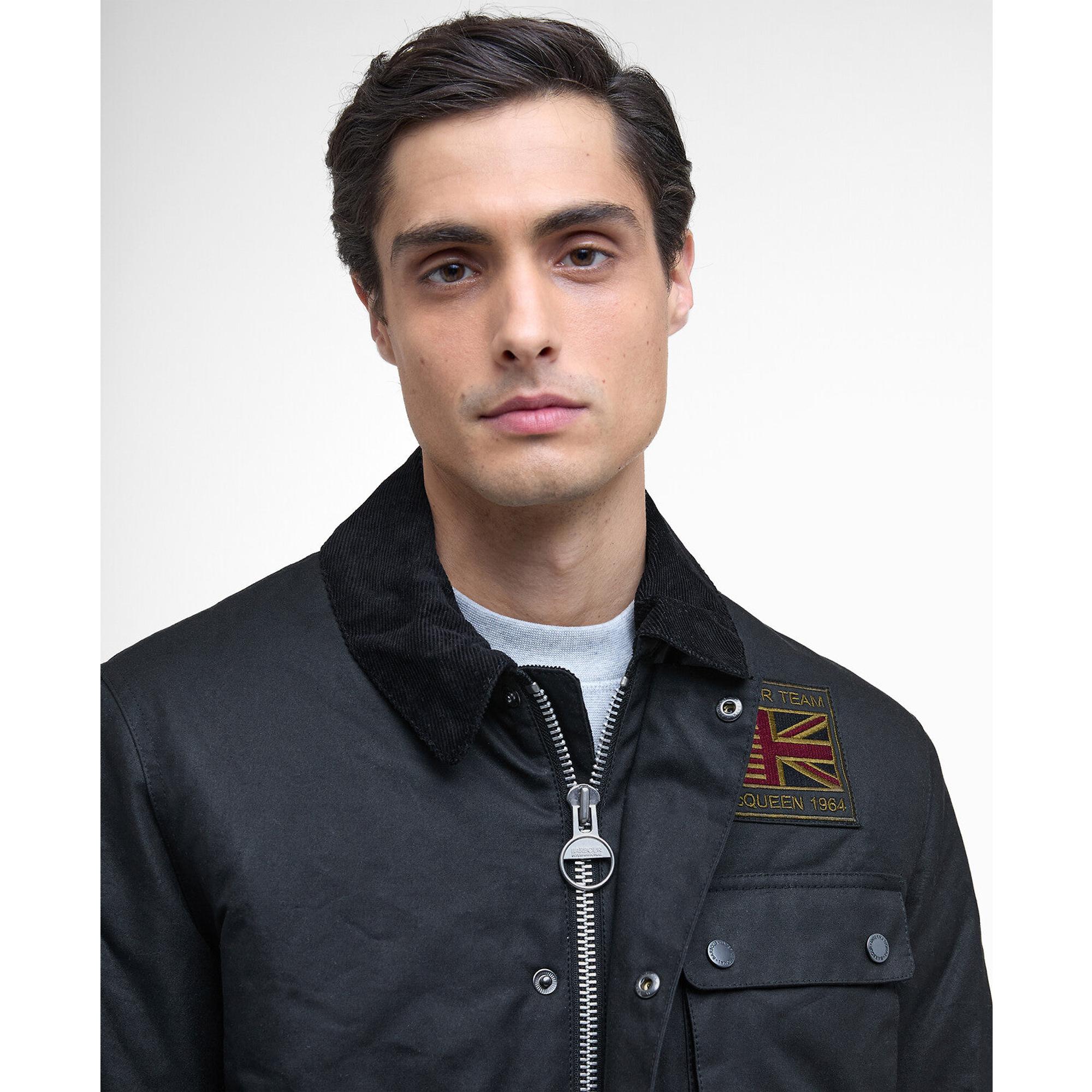 Product image 5 of 7 of Barbour International Men's Steve McQueen Workers Wax Jacket - Black
