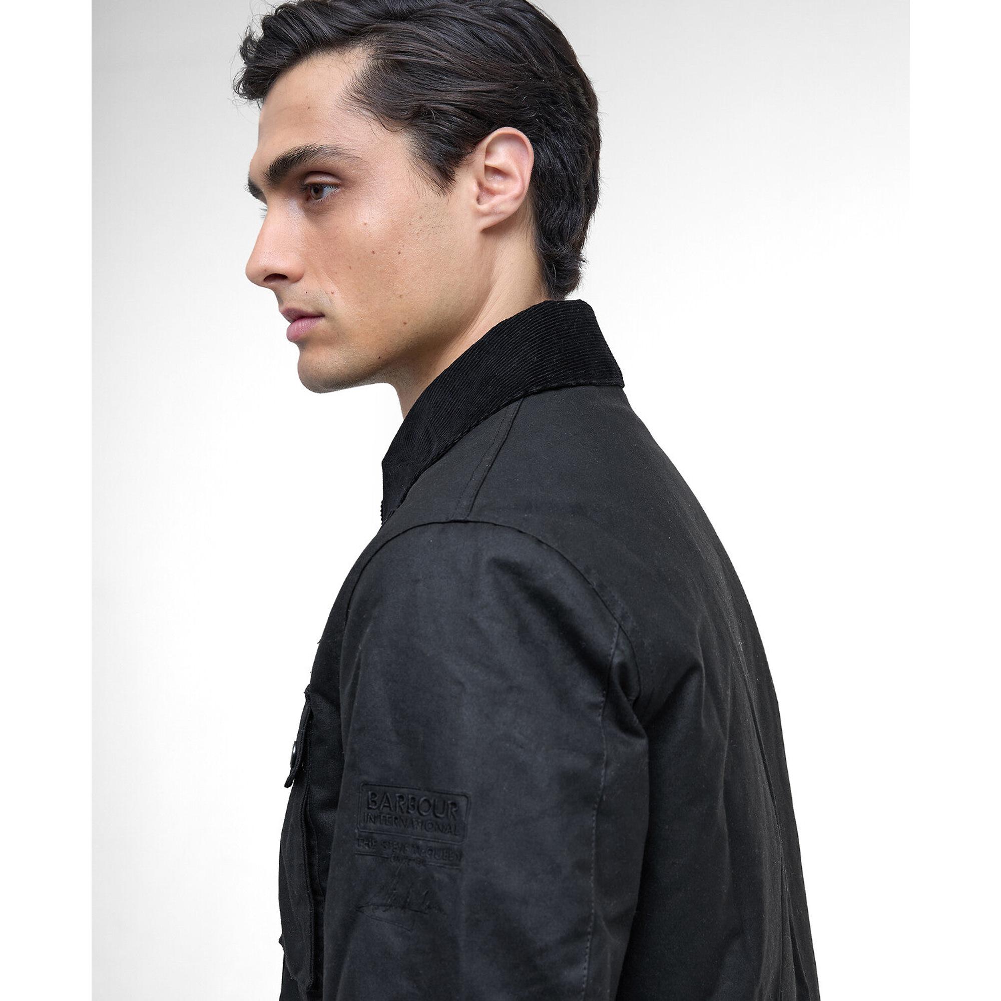 Product image 7 of 7 of Barbour International Men's Steve McQueen Workers Wax Jacket - Black