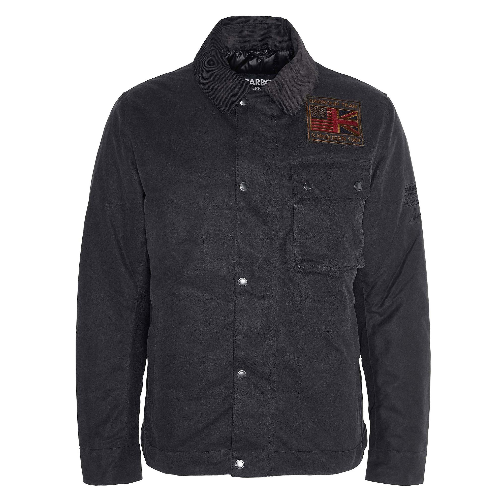Product image 1 of 4 of Barbour International Men's Steve McQueen Workers Wax Jacket - Charcoal