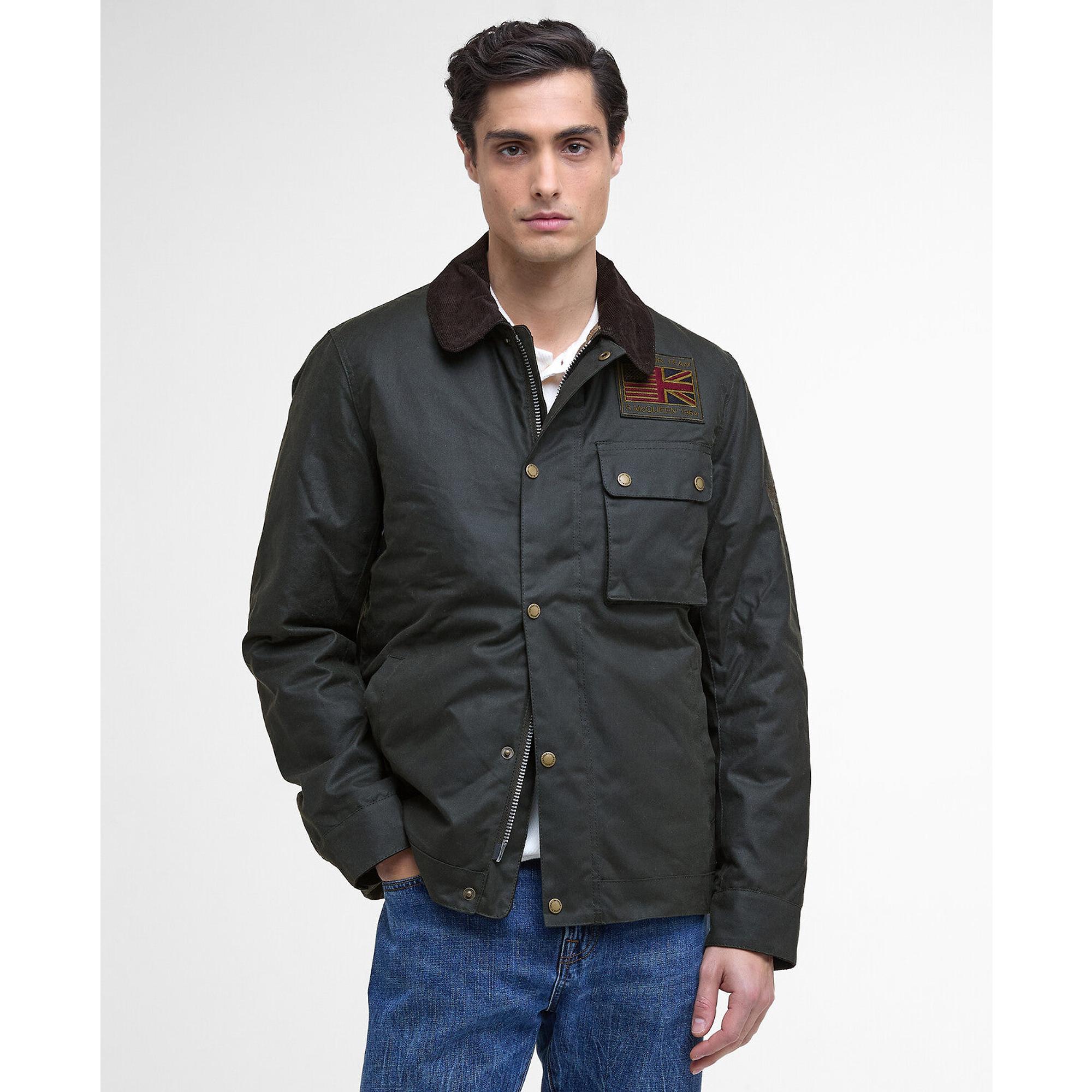 Product image 2 of 7 of Barbour International Men's Steve McQueen Workers Wax Jacket - Sage
