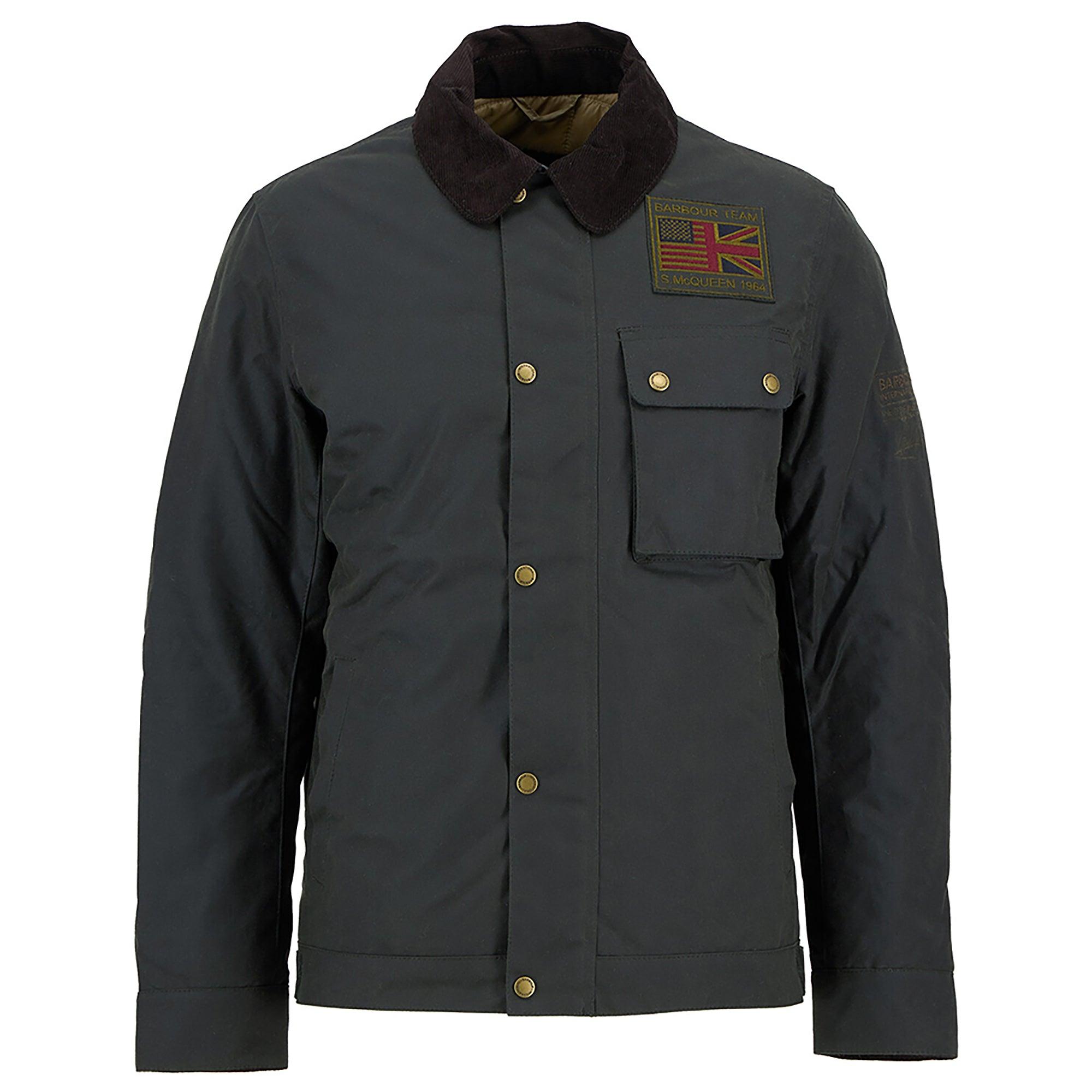 Product image 1 of 7 of Barbour International Men's Steve McQueen Workers Wax Jacket - Sage