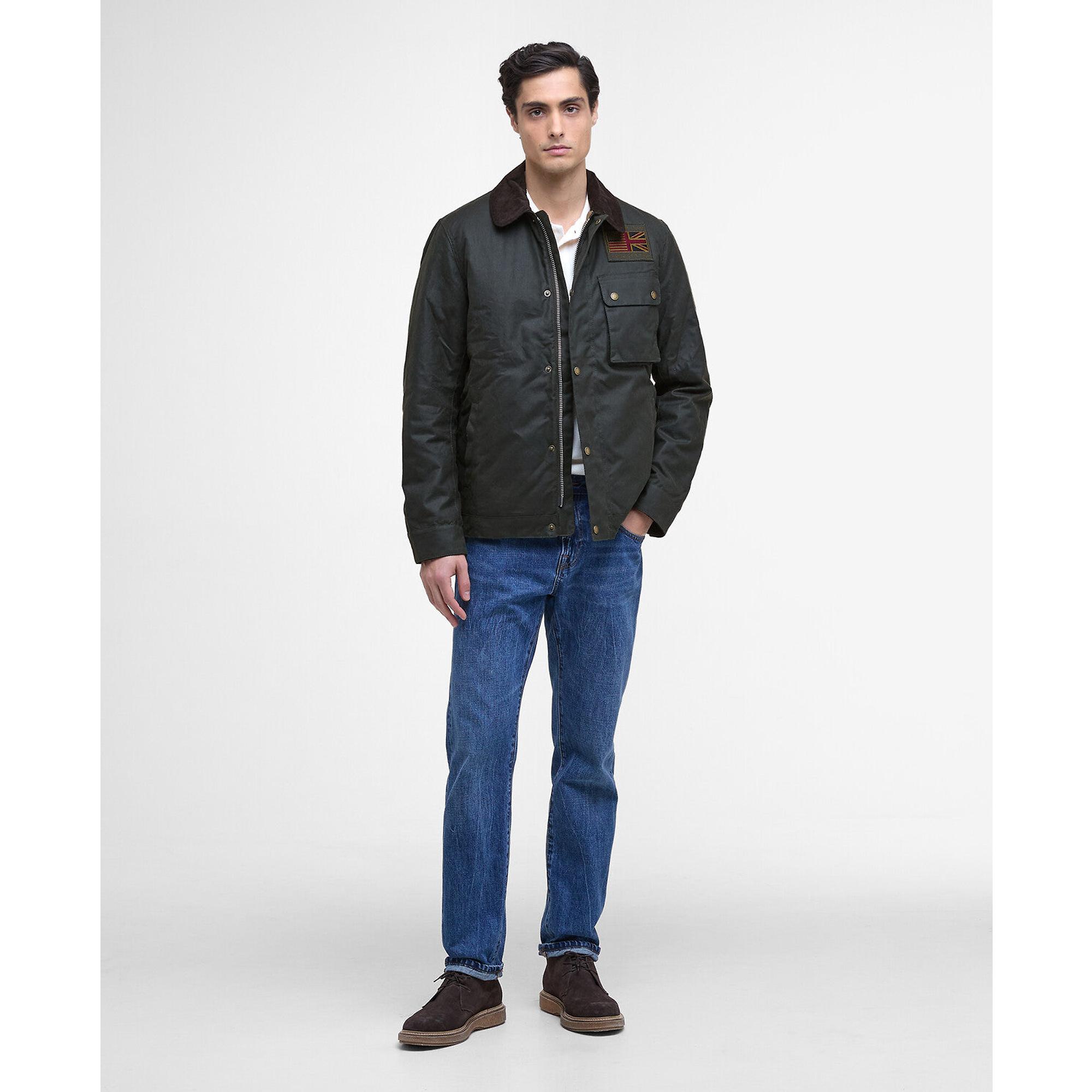Product image 3 of 7 of Barbour International Men's Steve McQueen Workers Wax Jacket - Sage