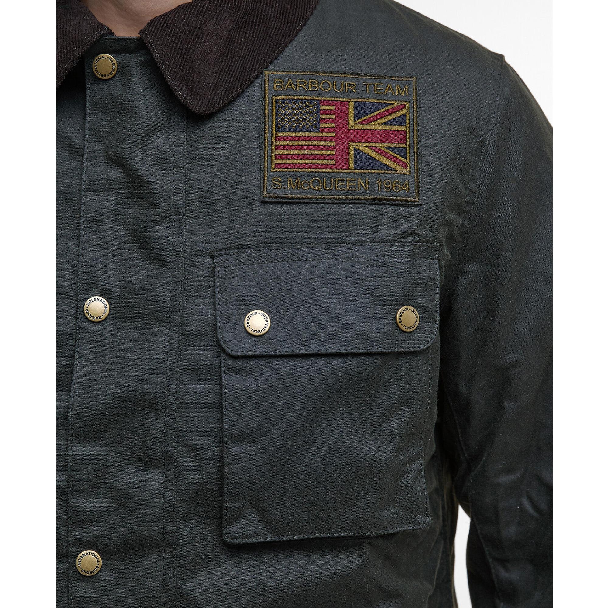 Product image 7 of 7 of Barbour International Men's Steve McQueen Workers Wax Jacket - Sage