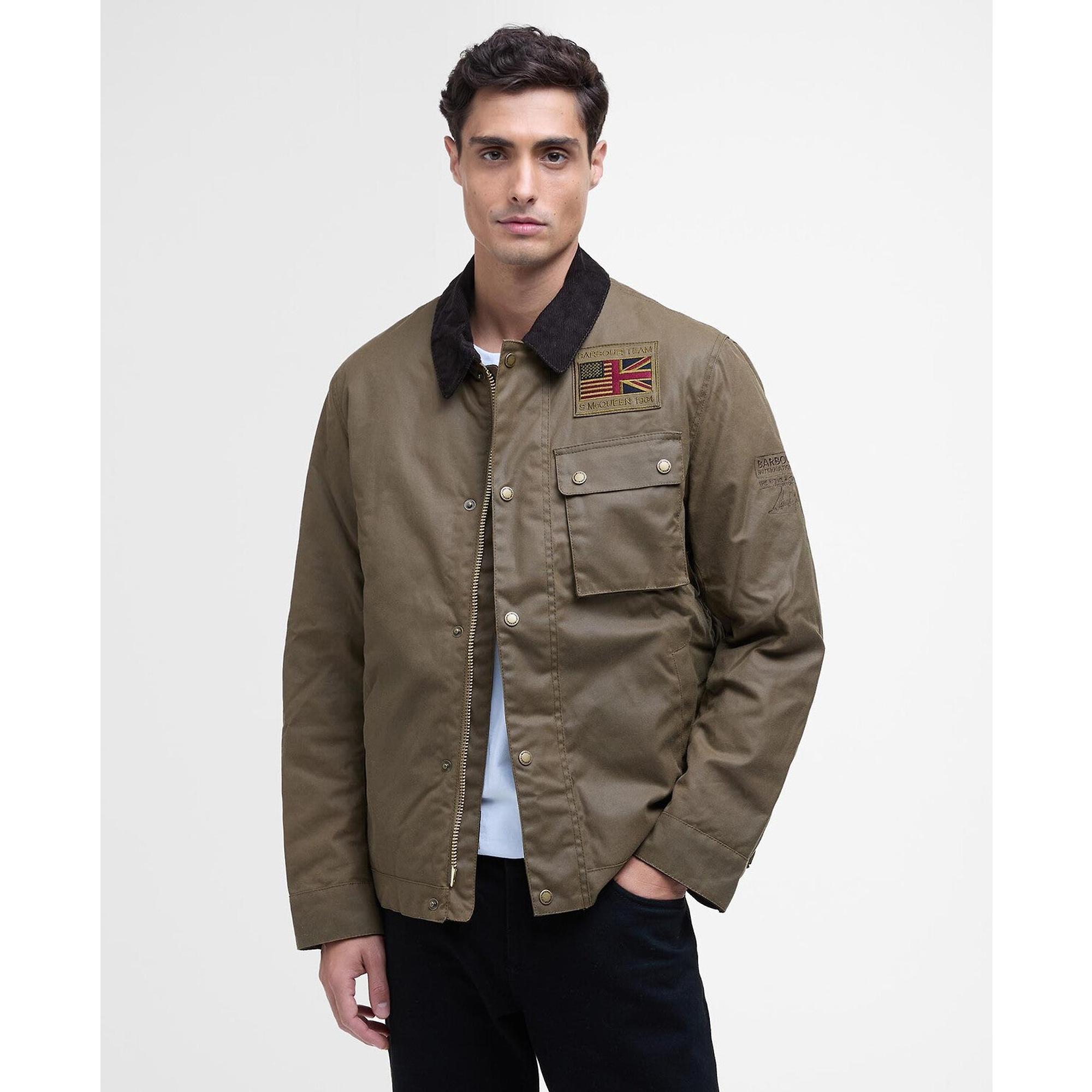 Product image 2 of 7 of Barbour International Men's Steve McQueen Workers Wax Jacket - Sand