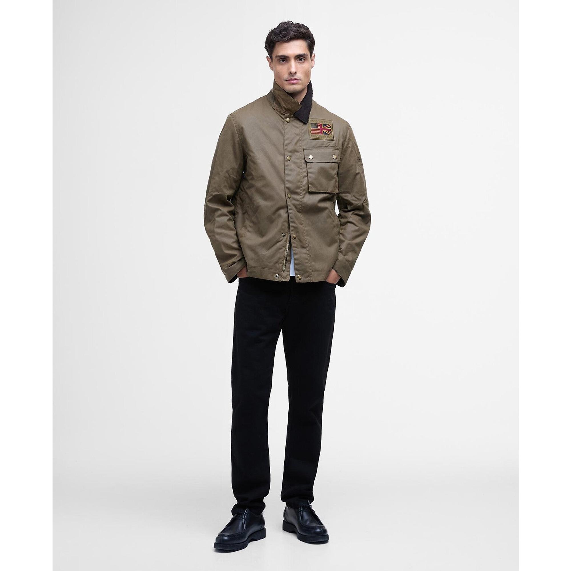 Product image 3 of 7 of Barbour International Men's Steve McQueen Workers Wax Jacket - Sand
