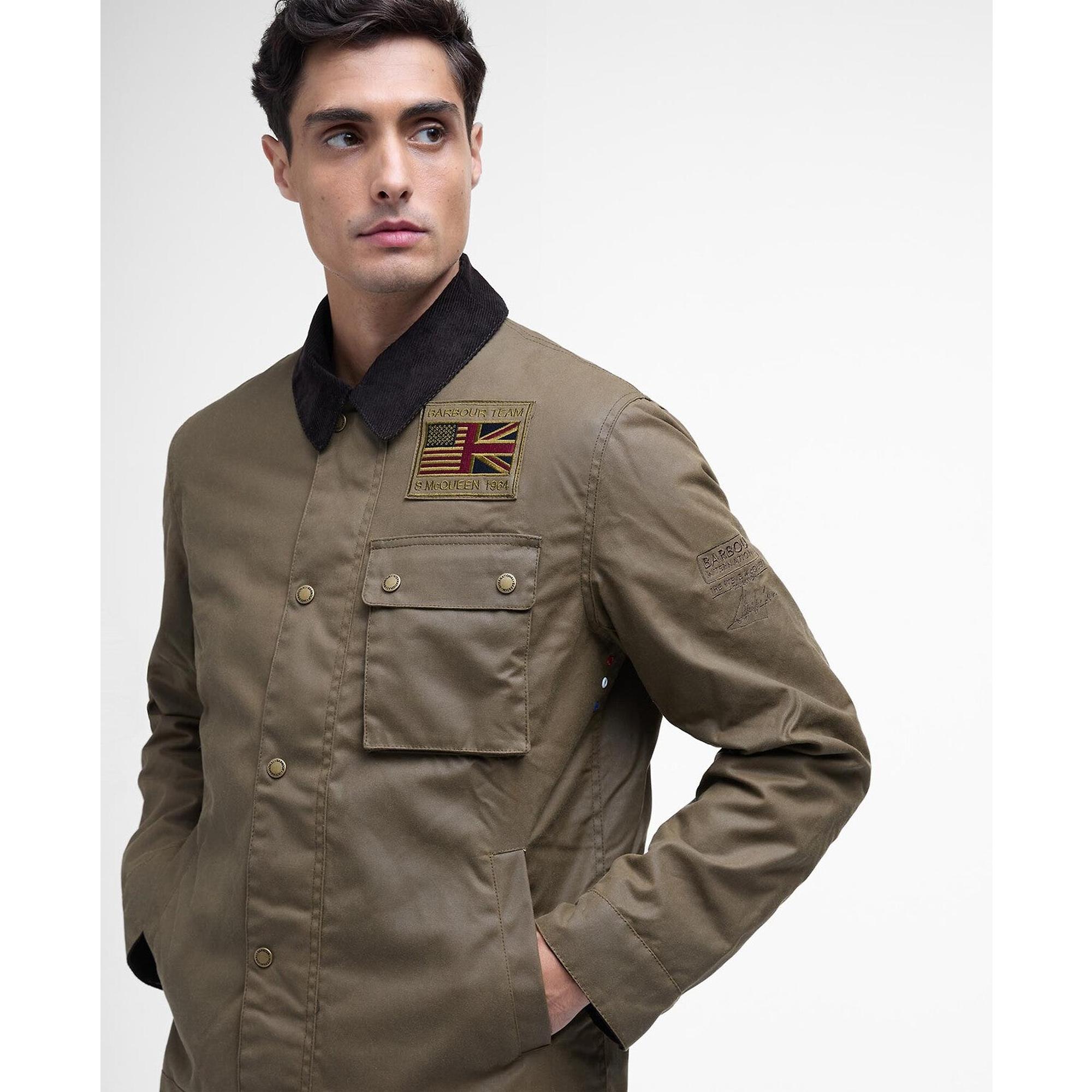 Product image 5 of 7 of Barbour International Men's Steve McQueen Workers Wax Jacket - Sand