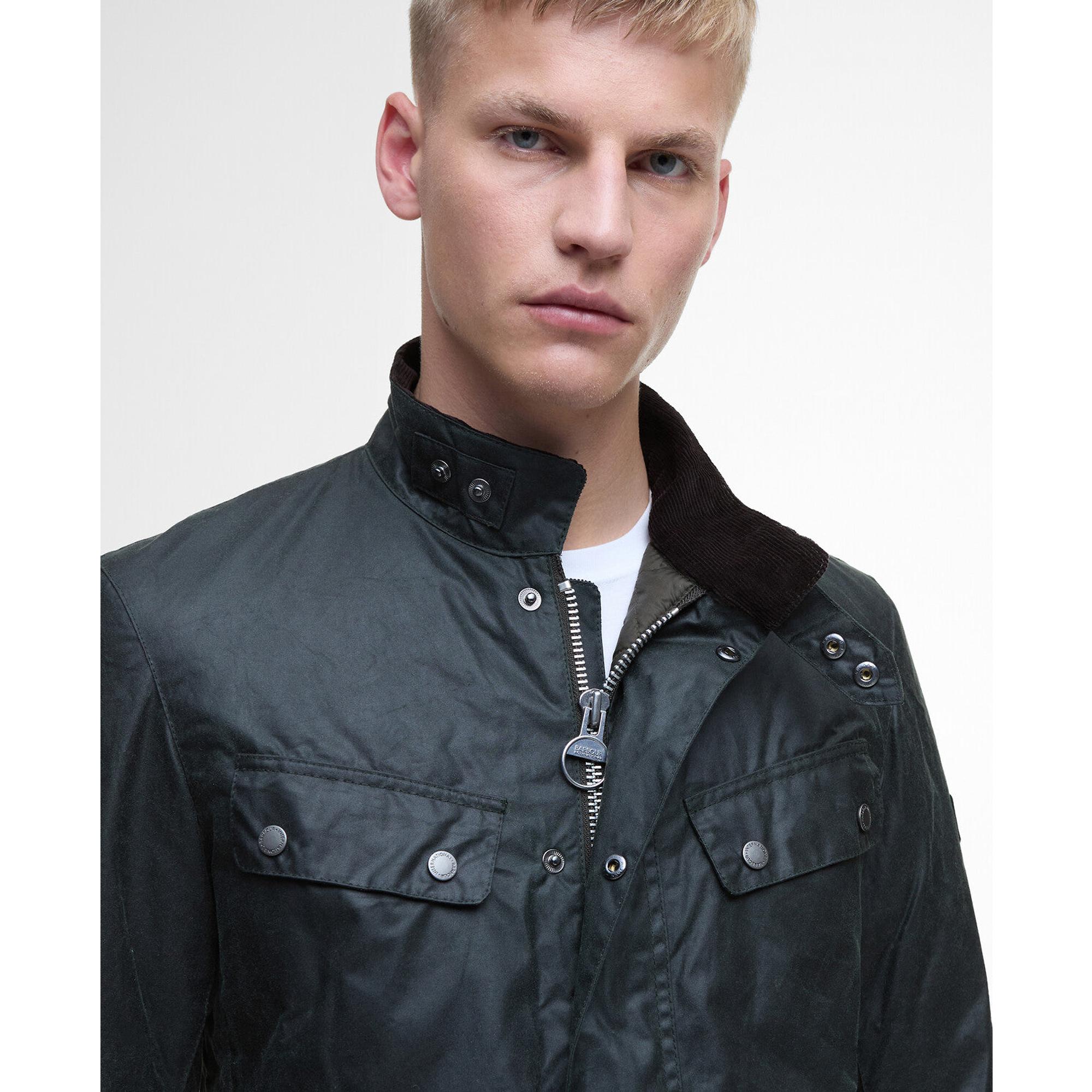 Product image 6 of 9 of Barbour International Men's Tourer Duke Wax Jacket - Sage