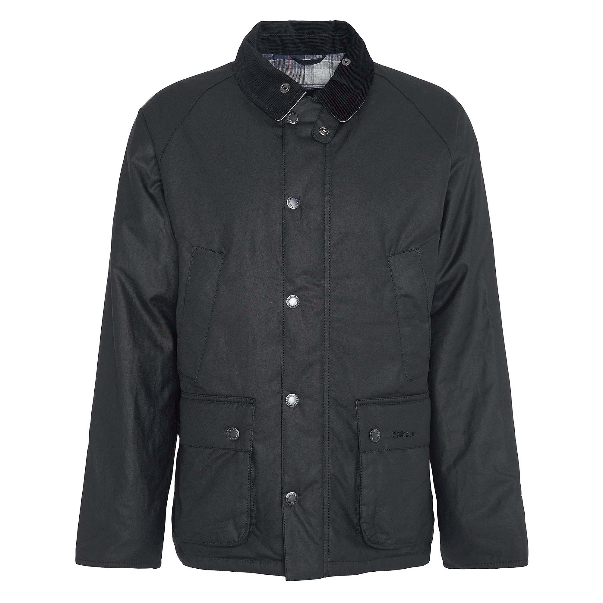 Product image 1 of 8 of Barbour Men's Ambleside Wax Jacket - Black/Blue Granite Tartan