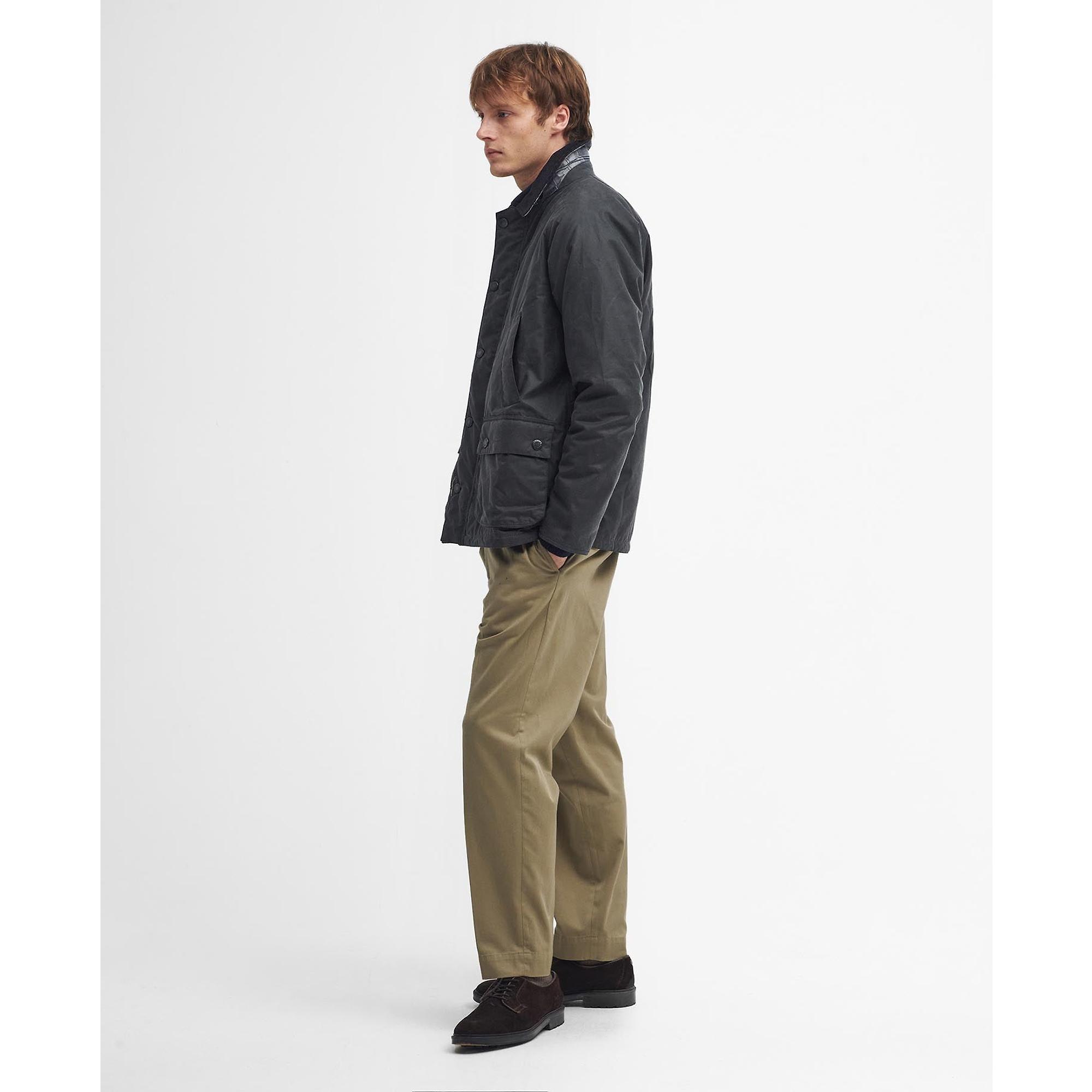 Product image 4 of 8 of Barbour Men's Ambleside Wax Jacket - Black/Blue Granite Tartan