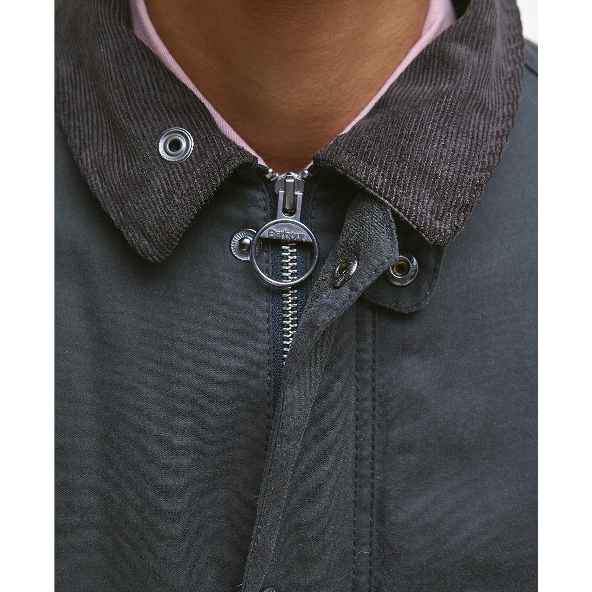 Product image 6 of 8 of Barbour Men's Ambleside Wax Jacket - Grey/Tartan