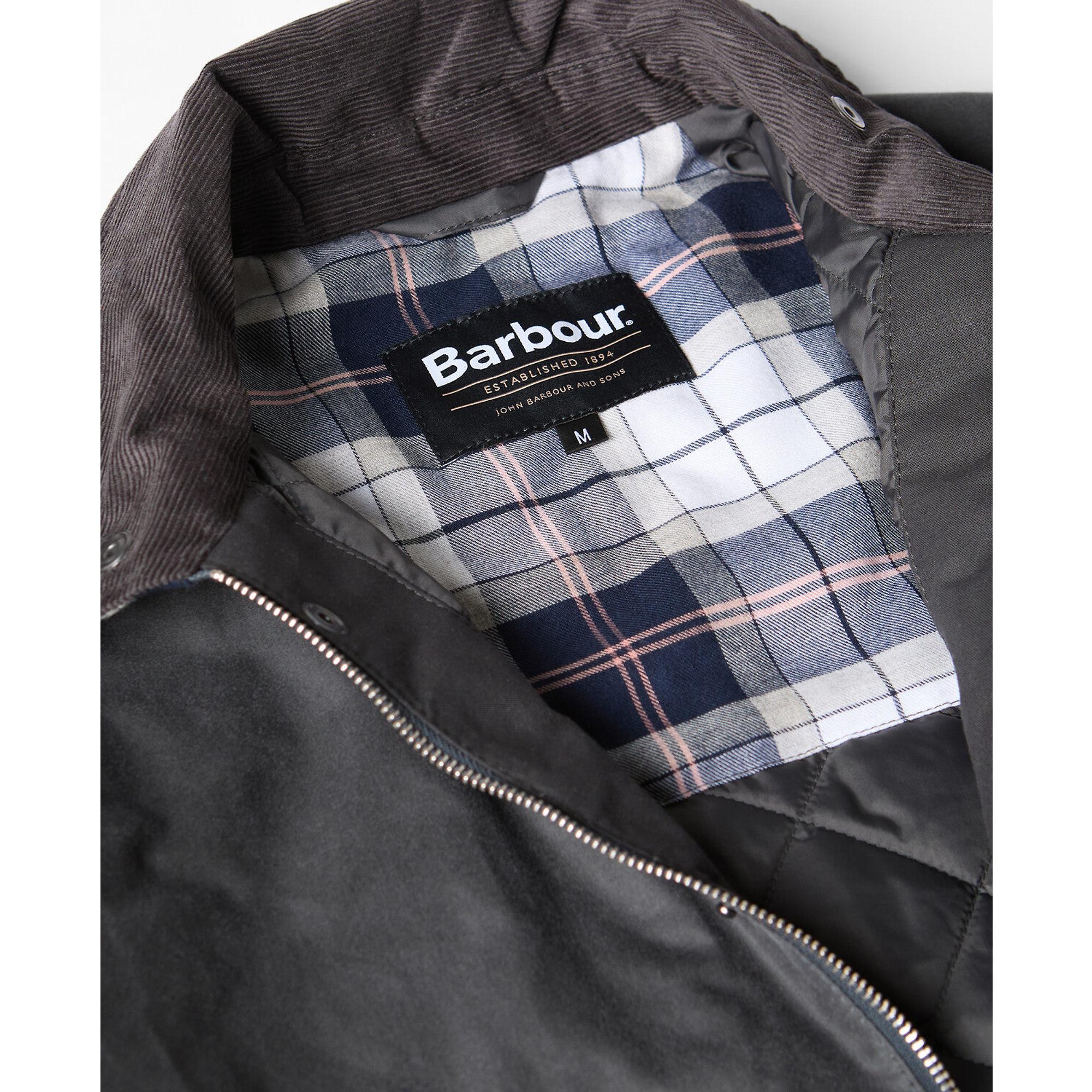 Product image 8 of 8 of Barbour Men's Ambleside Wax Jacket - Grey/Tartan