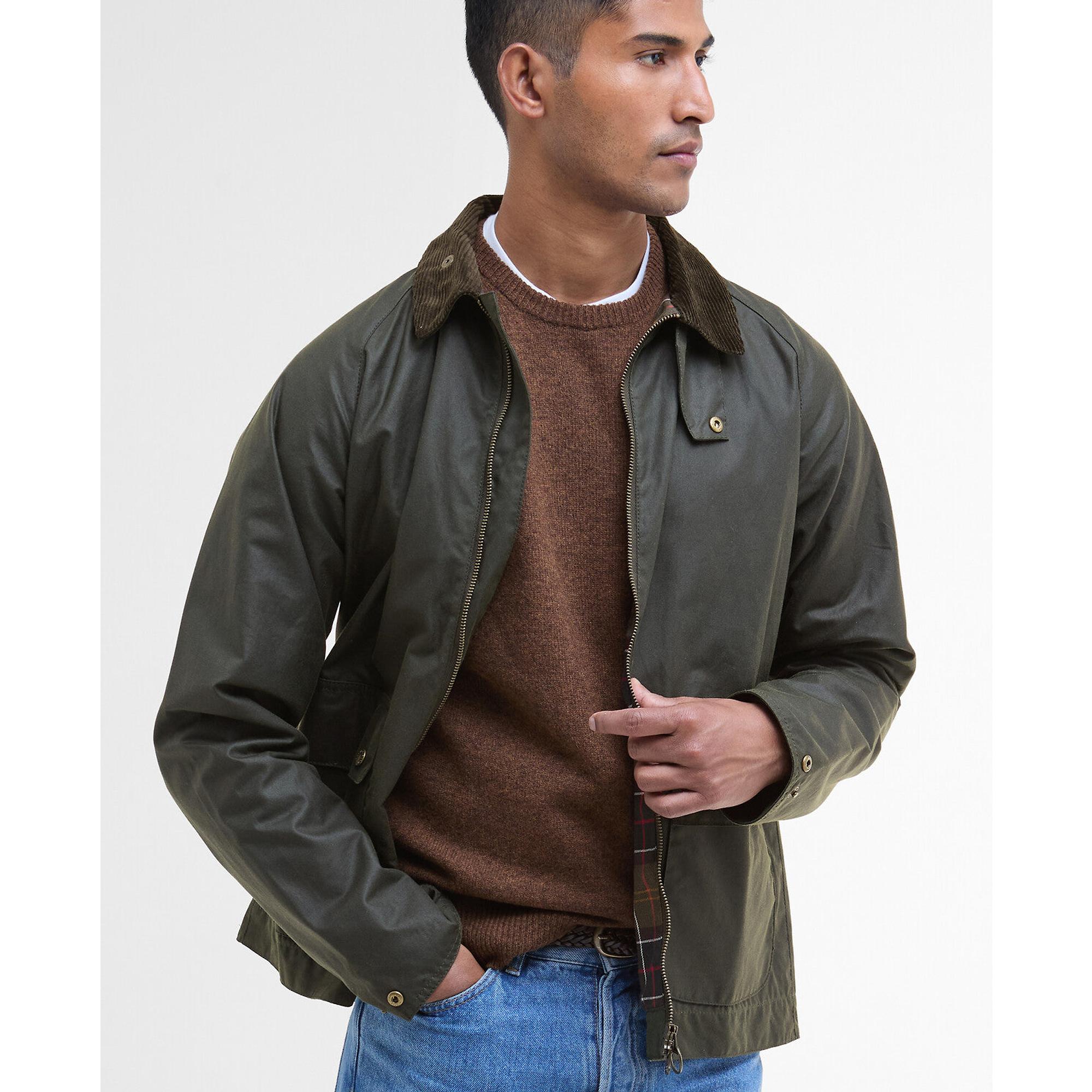 Product image 5 of 9 of Barbour Men's Short Bedale Wax Jacket - Fern