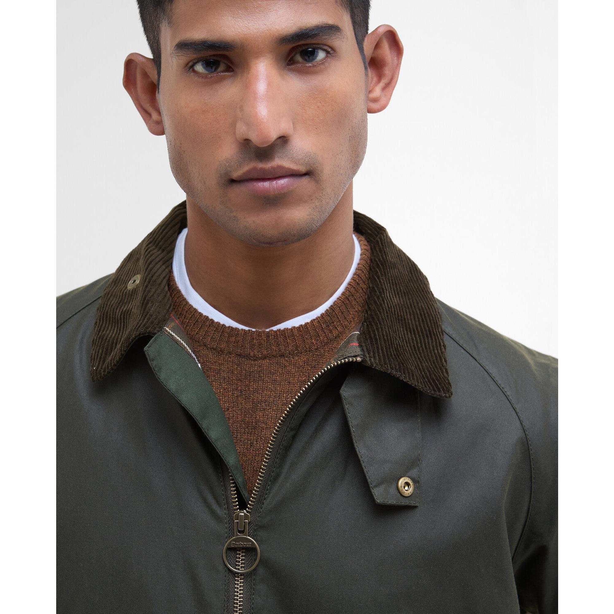 Product image 6 of 9 of Barbour Men's Short Bedale Wax Jacket - Fern