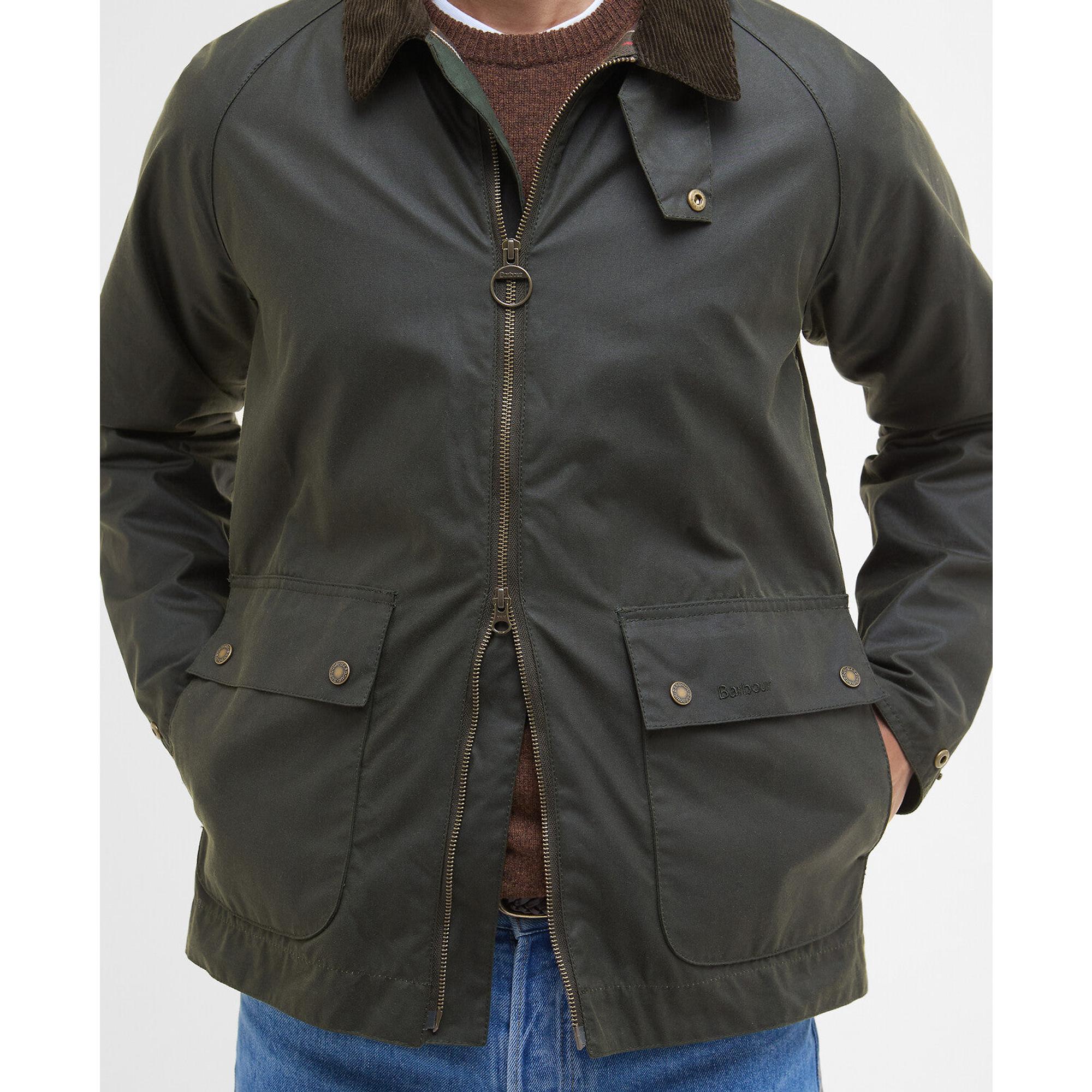 Product image 8 of 9 of Barbour Men's Short Bedale Wax Jacket - Fern