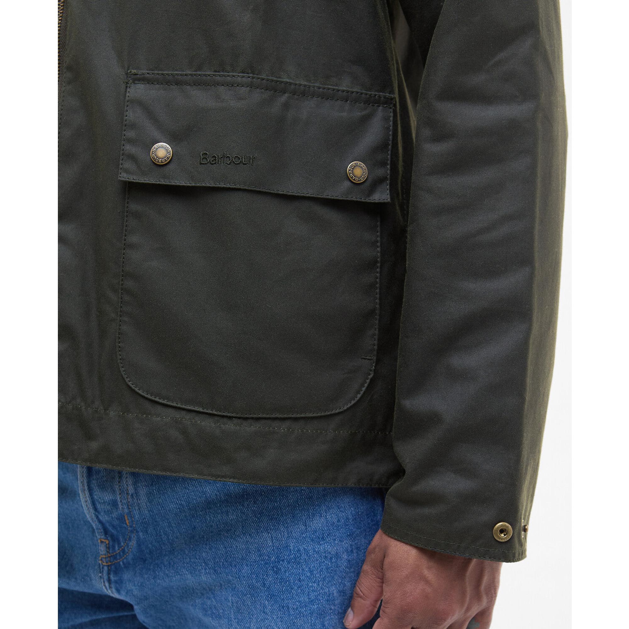 Product image 9 of 9 of Barbour Men's Short Bedale Wax Jacket - Fern