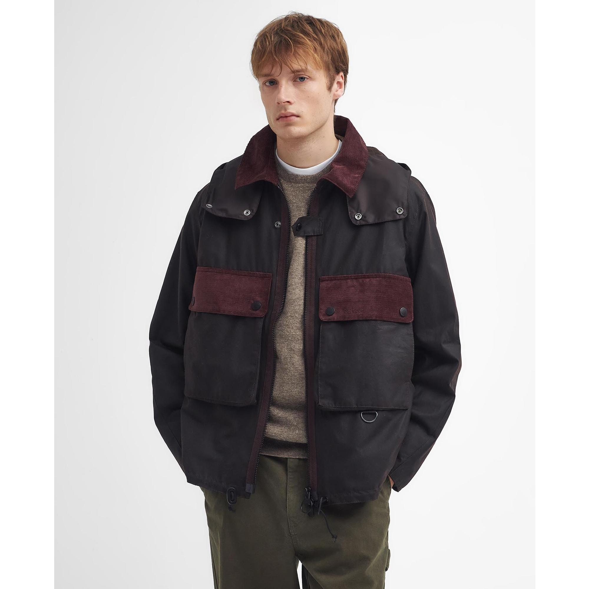 Product image 3 of 10 of Barbour Men's Re-Engineered Spey Waxed Jacket - Rustic