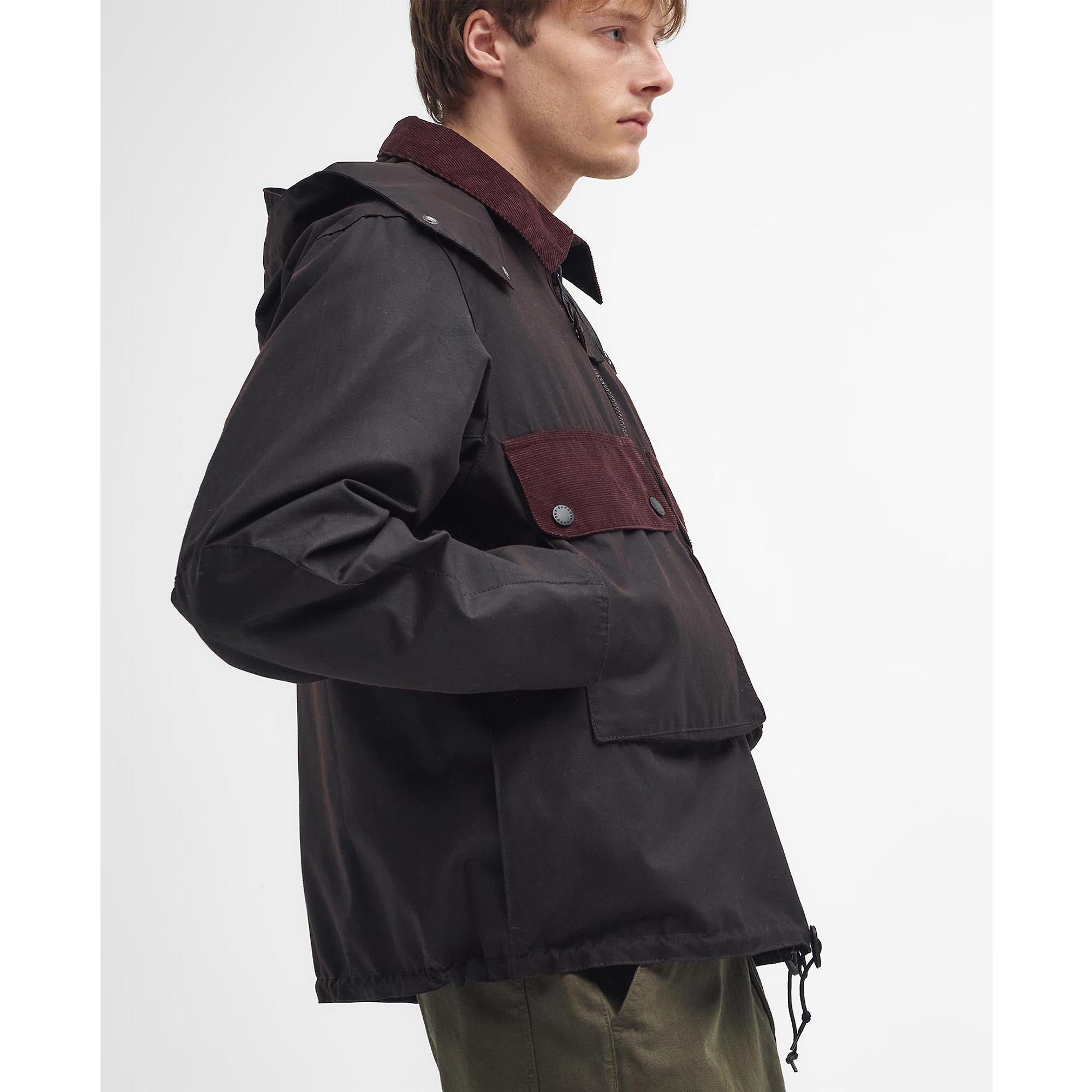 Product image 8 of 10 of Barbour Men's Re-Engineered Spey Waxed Jacket - Rustic