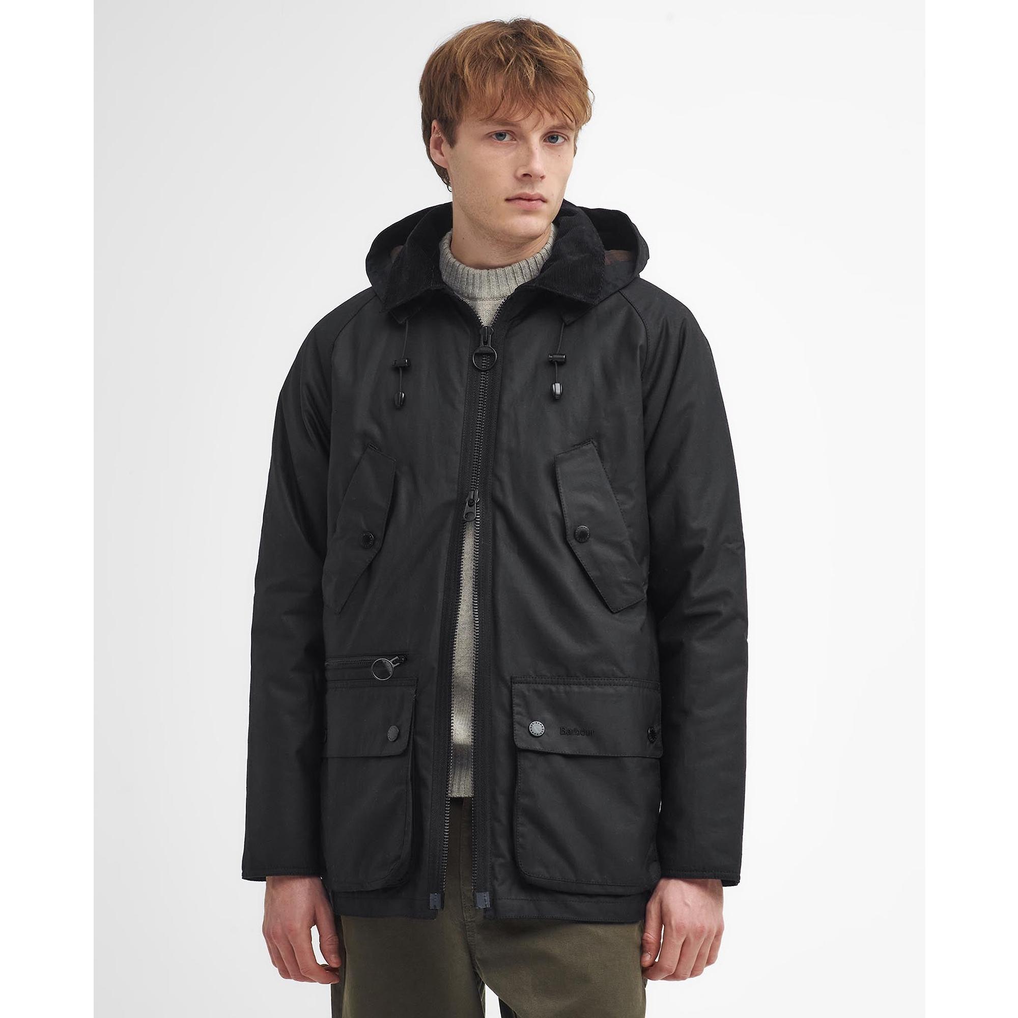 Product image 2 of 9 of Barbour Men's Re-Engineered Beaufort Waxed Jacket - Black