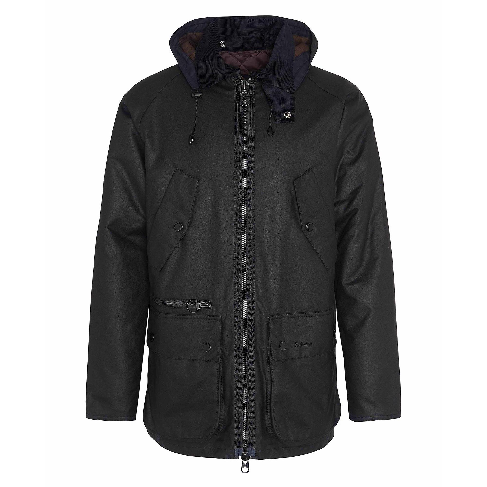Product image 1 of 9 of Barbour Men's Re-Engineered Beaufort Waxed Jacket - Black