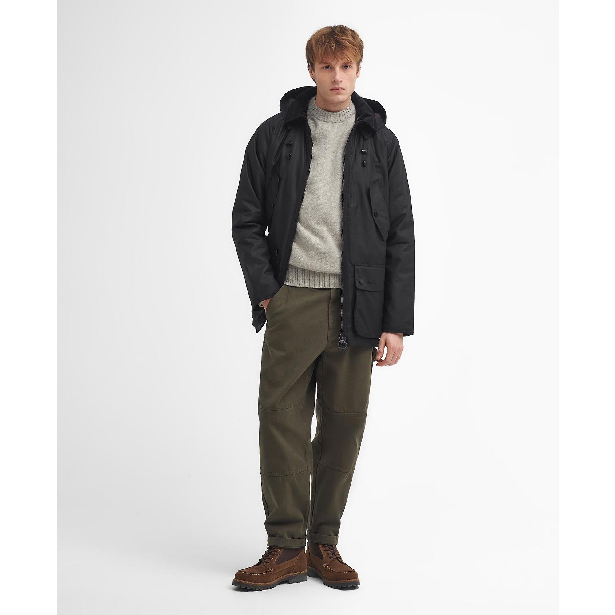 Product image 4 of 9 of Barbour Men's Re-Engineered Beaufort Waxed Jacket - Black