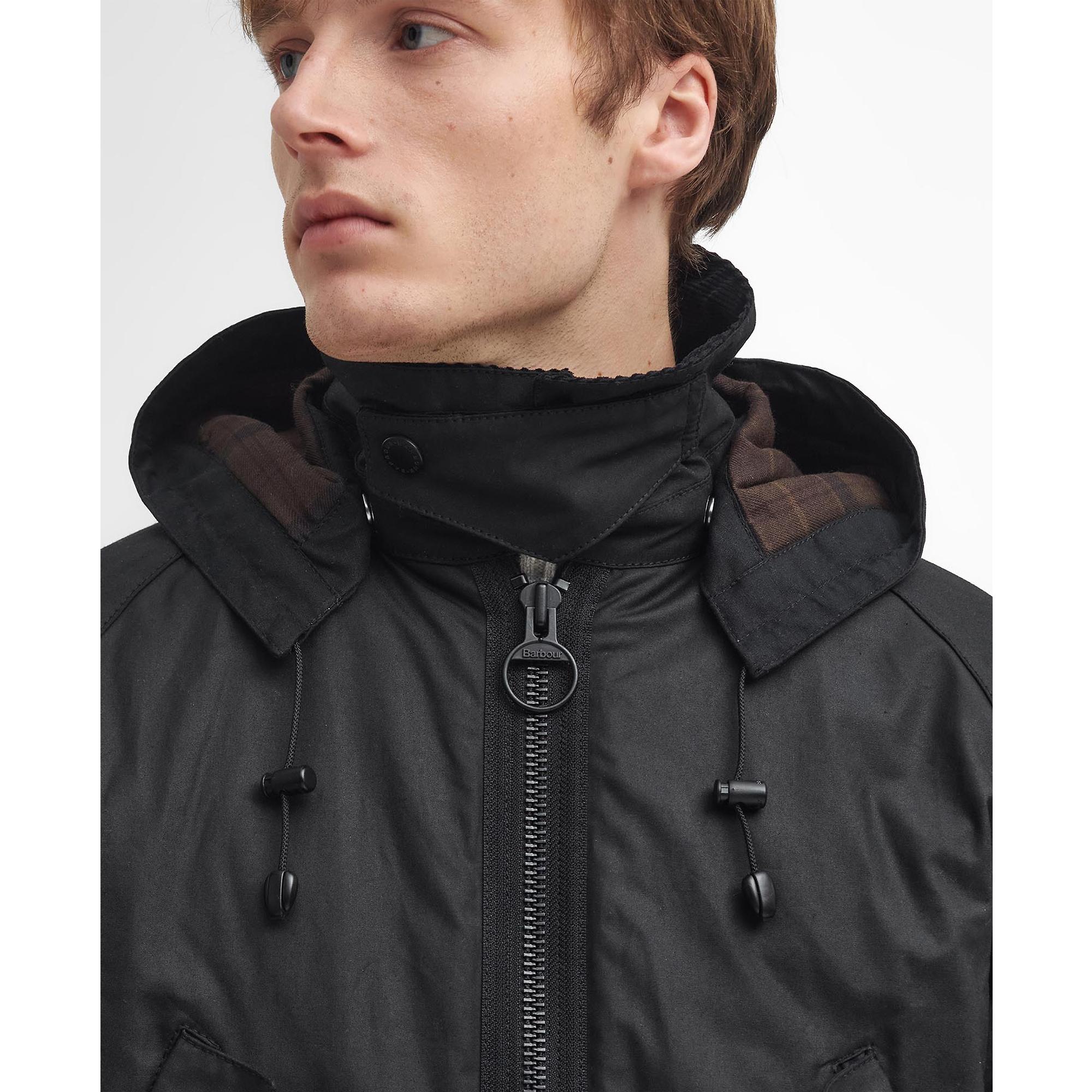 Product image 8 of 9 of Barbour Men's Re-Engineered Beaufort Waxed Jacket - Black