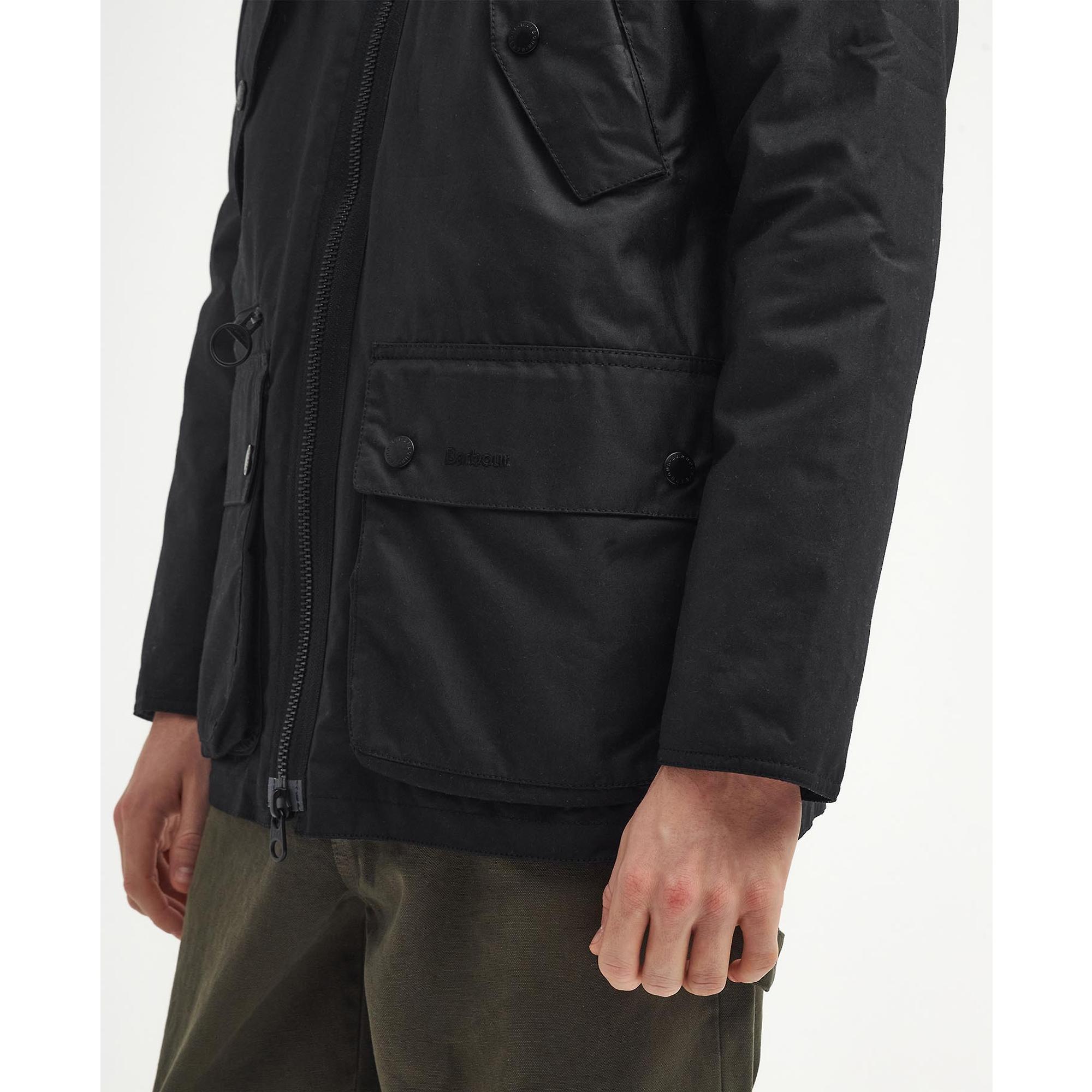 Product image 6 of 9 of Barbour Men's Re-Engineered Beaufort Waxed Jacket - Black