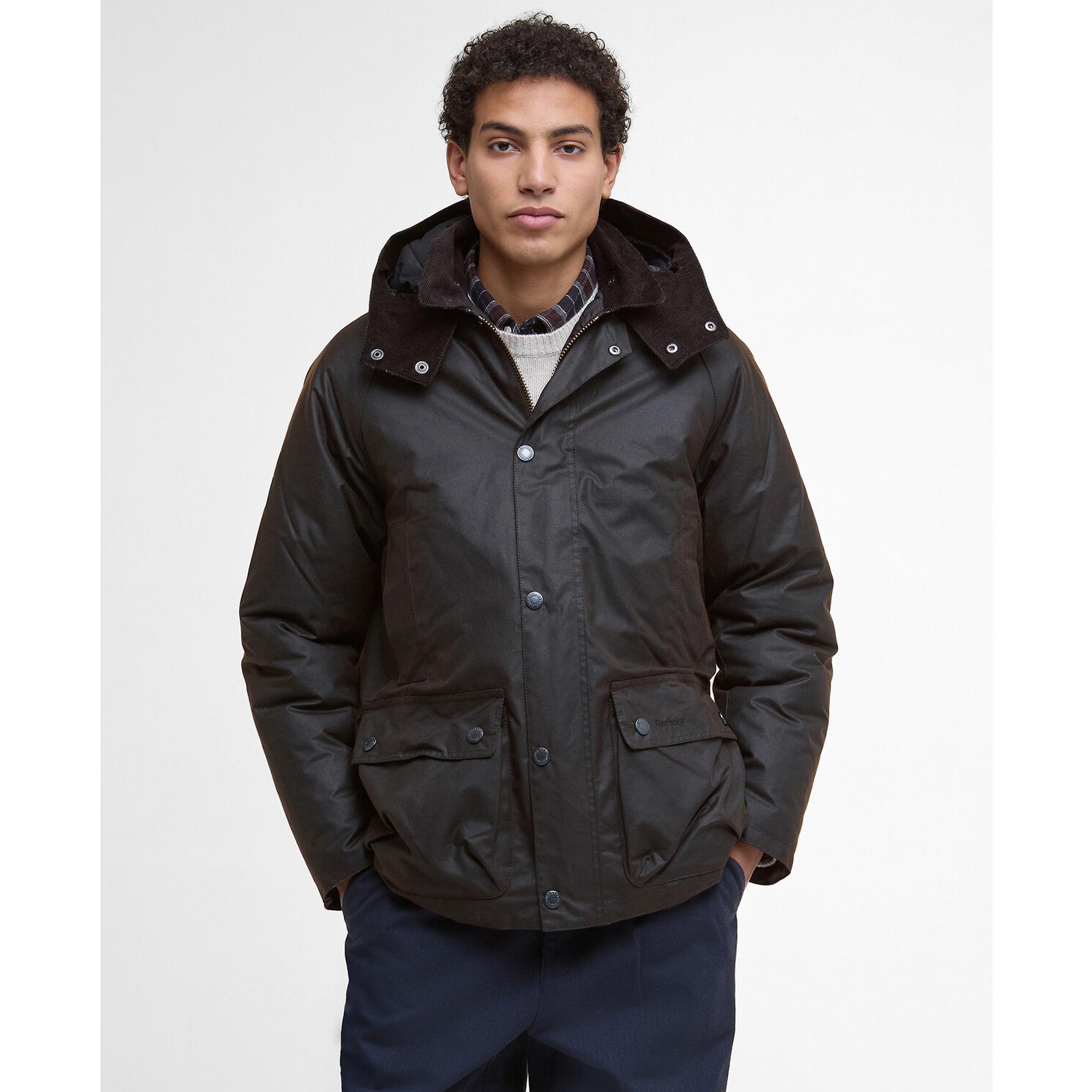 Product image 2 of 9 of Barbour Men's Modern Beaufort Waxed Jacket - Dark Brown/Midnight Oak