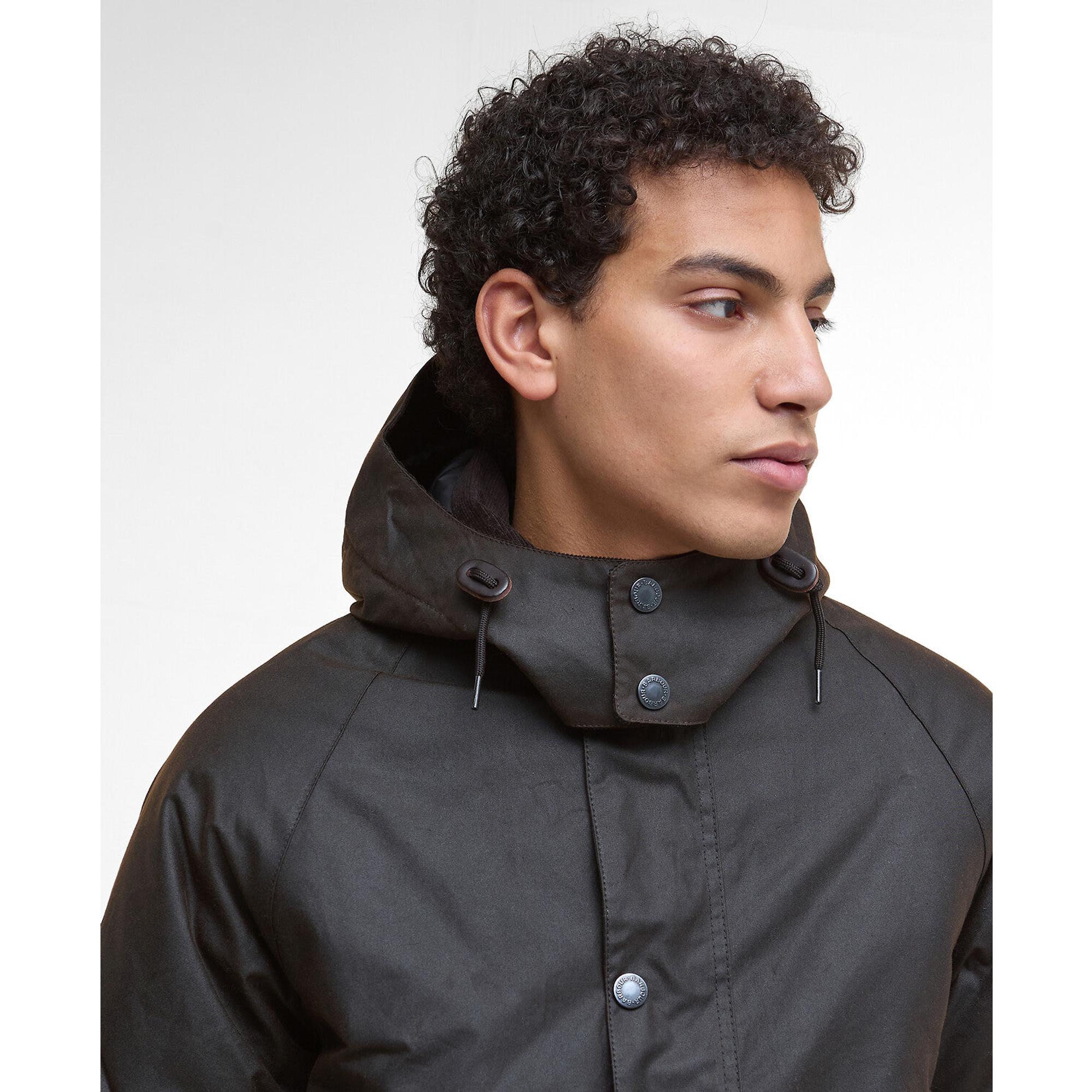 Product image 5 of 9 of Barbour Men's Modern Beaufort Waxed Jacket - Dark Brown/Midnight Oak