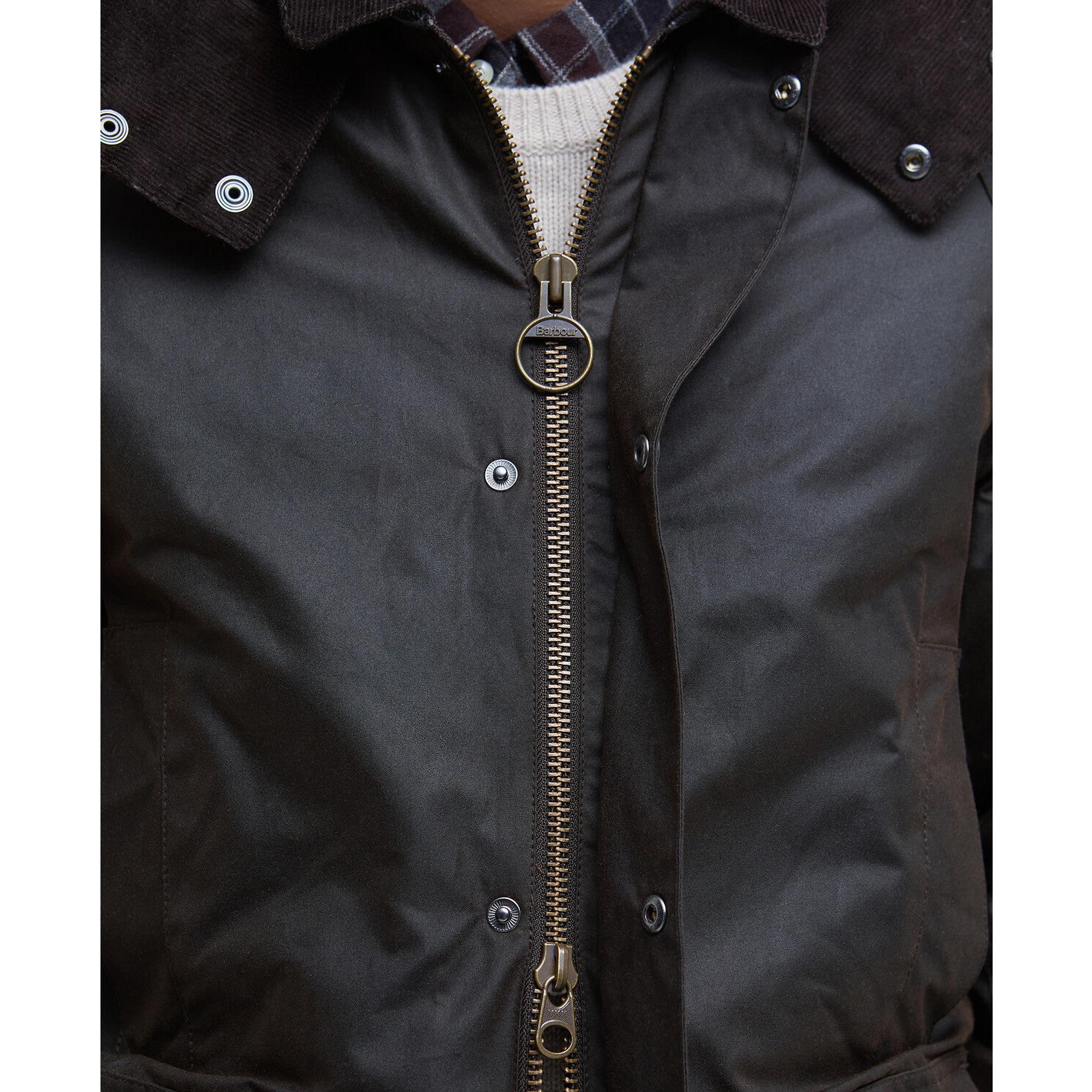 Product image 6 of 9 of Barbour Men's Modern Beaufort Waxed Jacket - Dark Brown/Midnight Oak