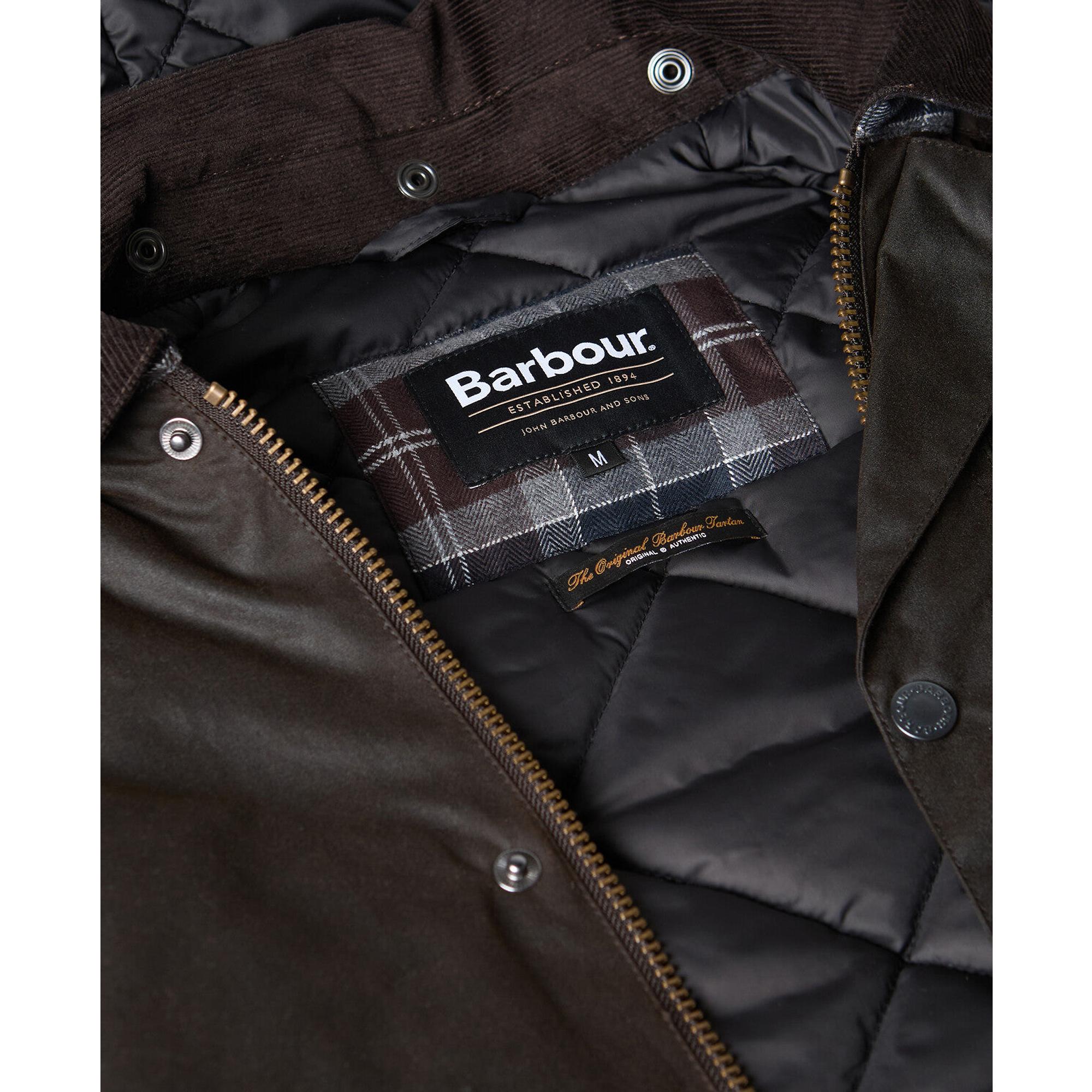 Product image 9 of 9 of Barbour Men's Modern Beaufort Waxed Jacket - Dark Brown/Midnight Oak