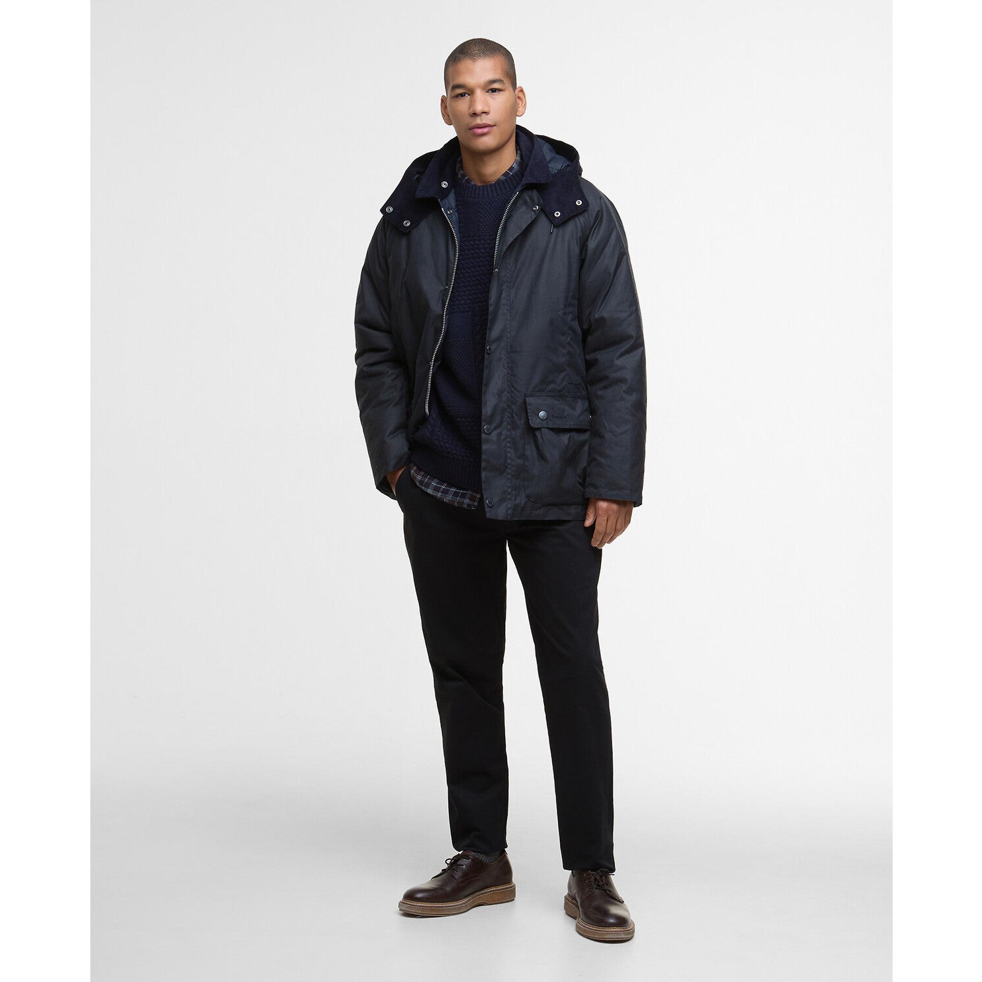 Product image 3 of 8 of Barbour Men's Modern Beaufort Waxed Jacket - Navy/Midnight Oak