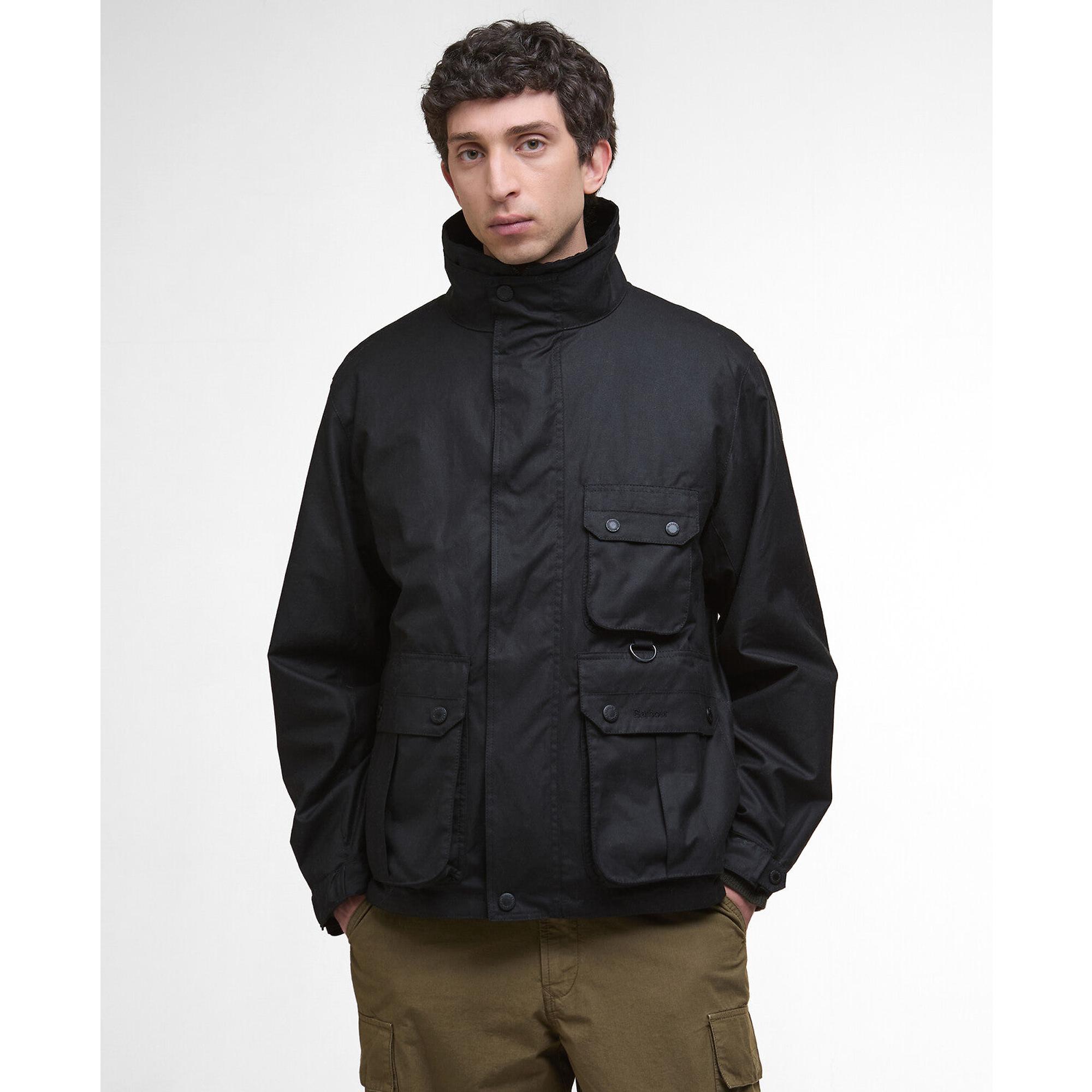Product image 2 of 8 of Barbour Men's Re-Engineered Utility Bedale Wax Jacket - Black