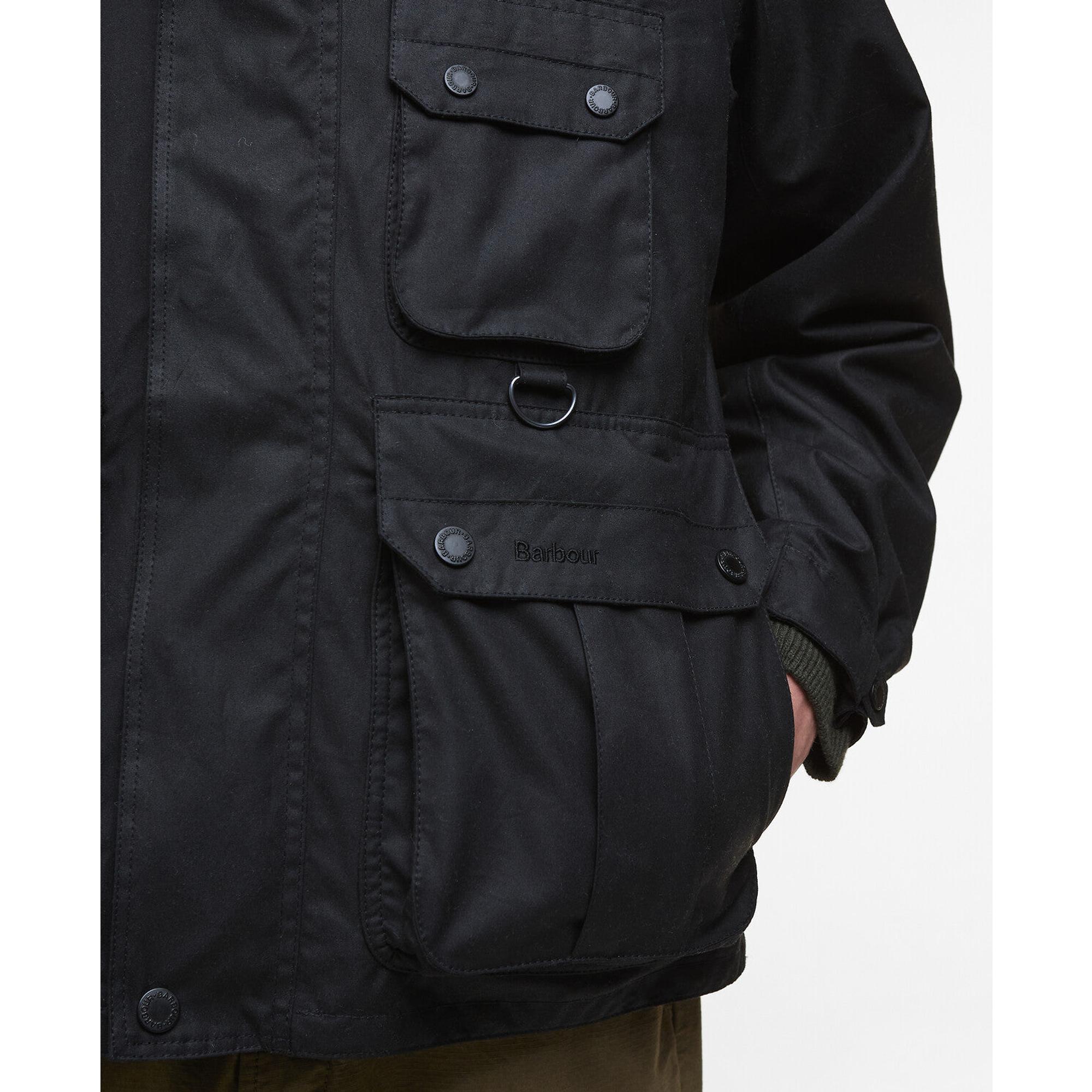 Product image 7 of 8 of Barbour Men's Re-Engineered Utility Bedale Wax Jacket - Black